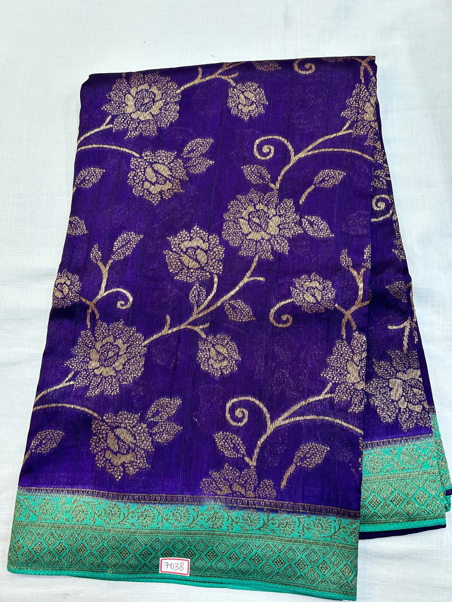 Moonga Tussar Paithani saree