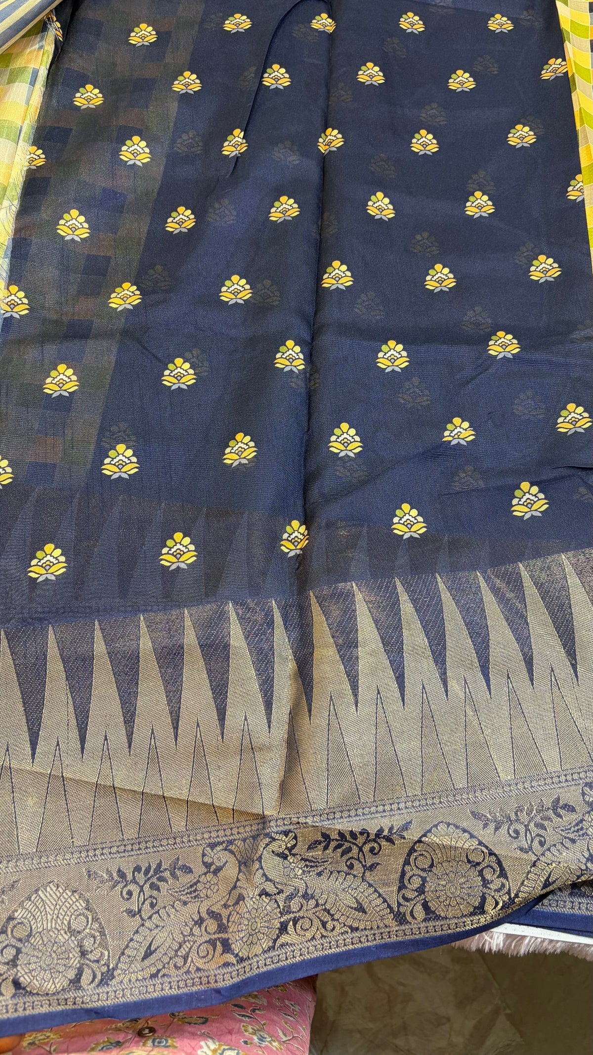 Madras Checks Fancy Saree