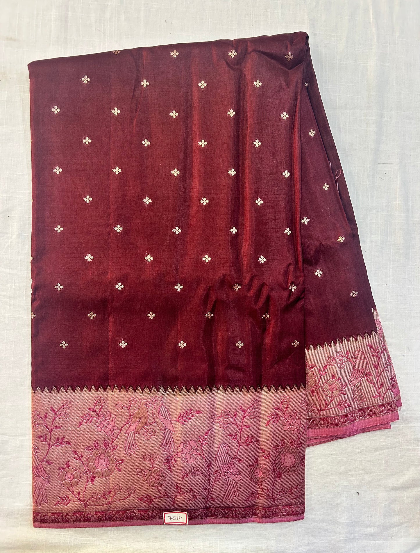Russian Crepe Contrast border Saree