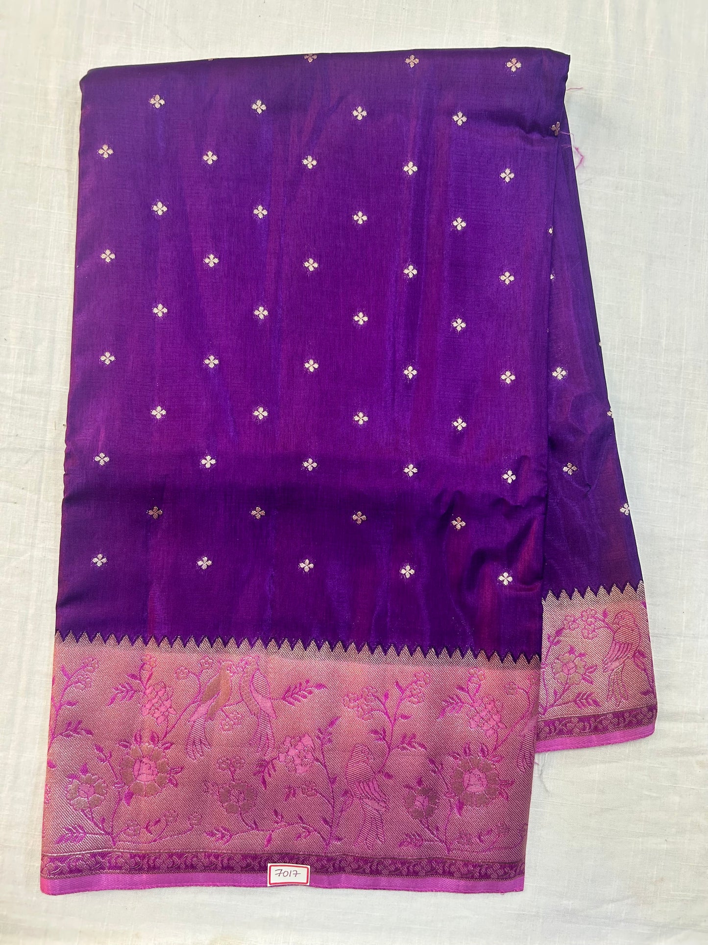 Russian Crepe Contrast border Saree