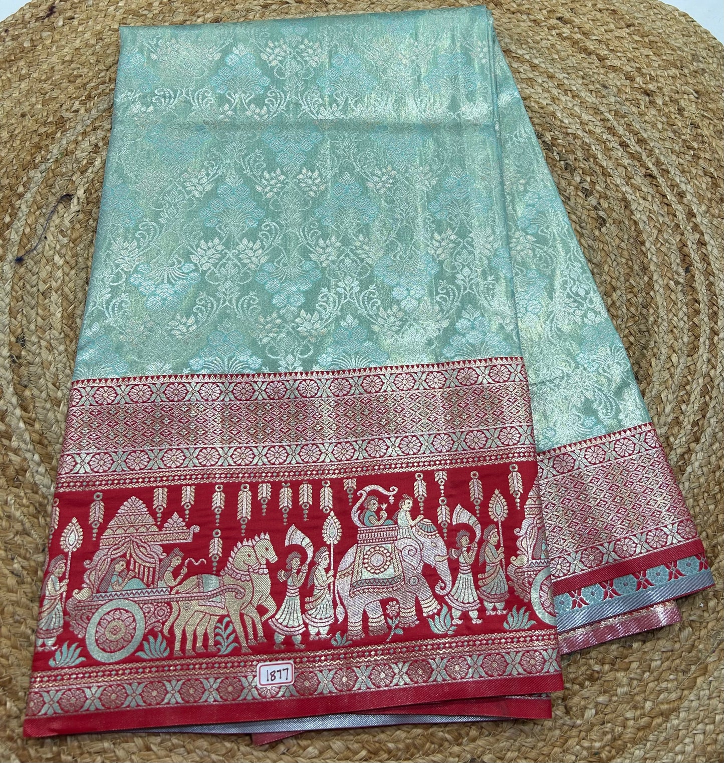 Meenakari Semi Kanchi pattu saree