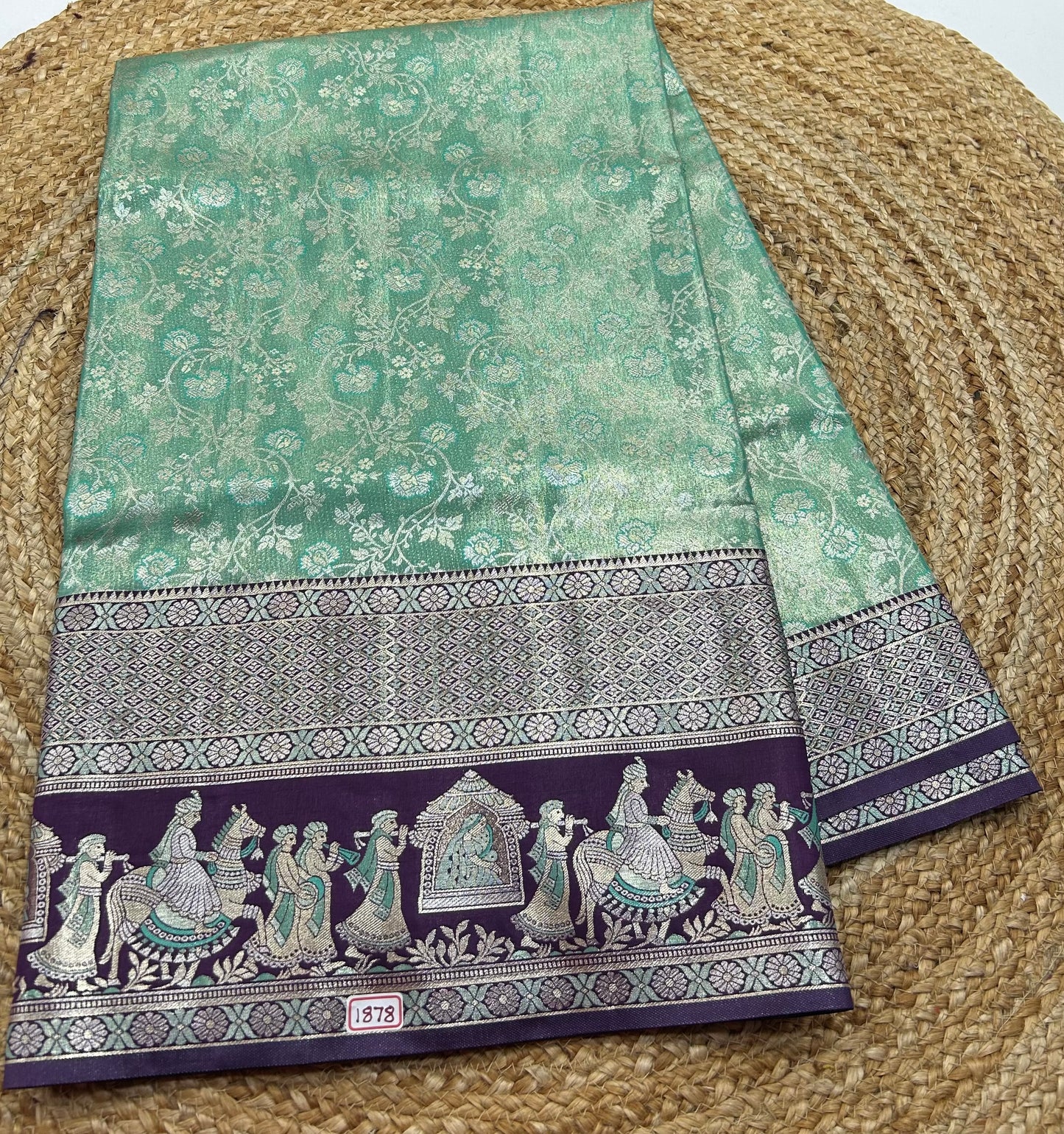 Meenakari Semi Kanchi pattu saree