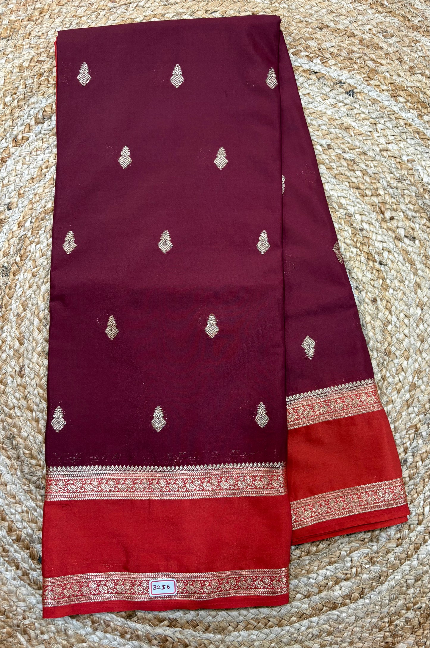 Mysore Crepe Gap Border Saree