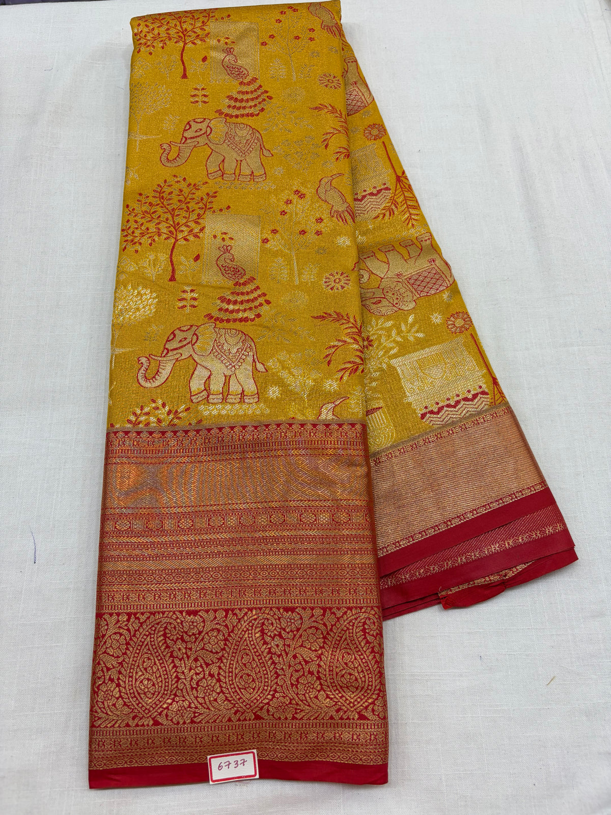 Semi Kanchi Tissue Pattu Sarees