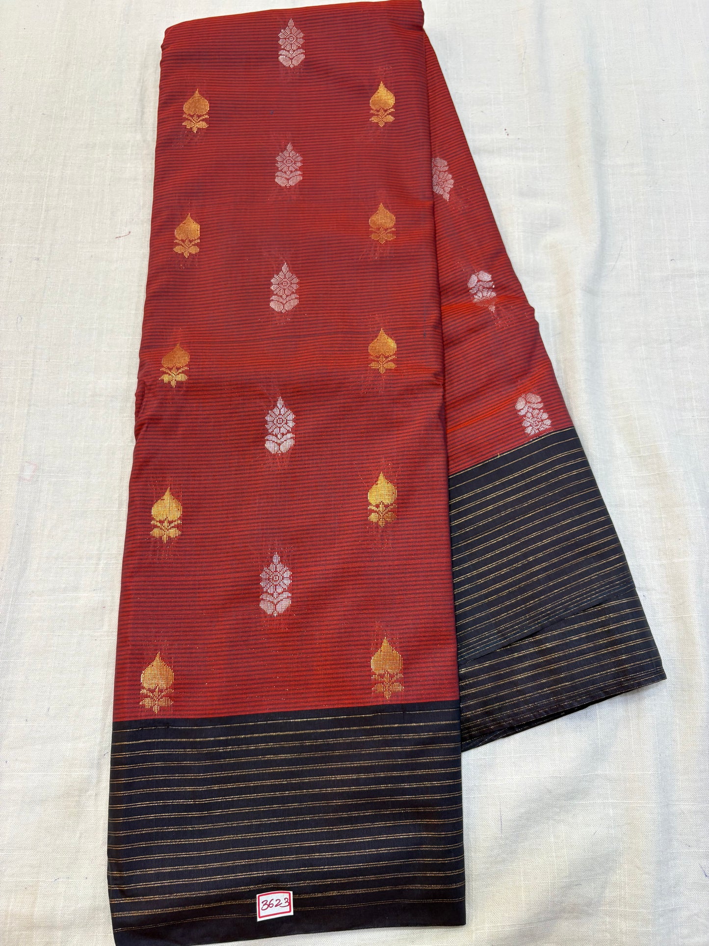 Semi Gadwal Sico Lines Border Saree