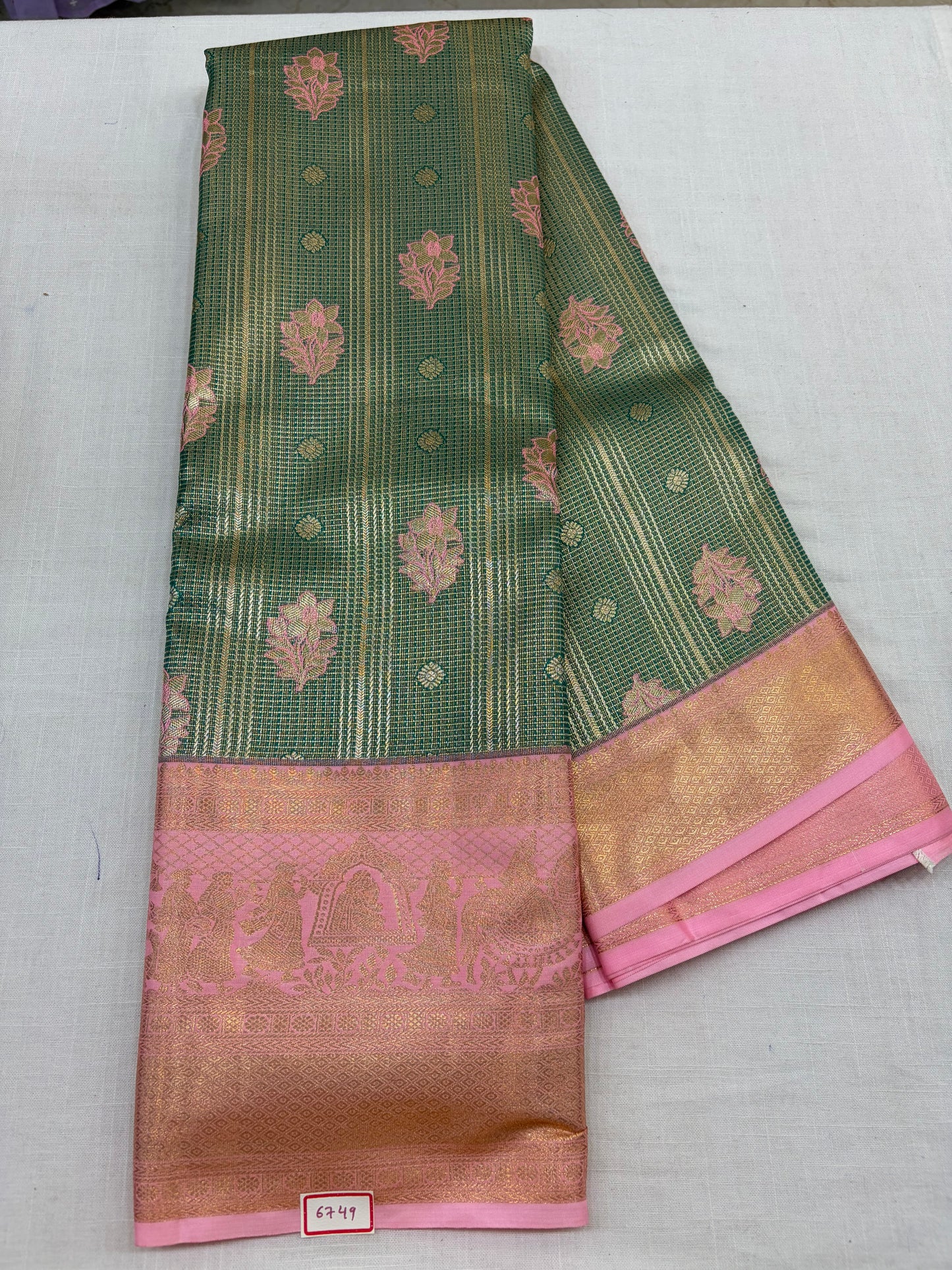 Semi Kanchi Tissue Pattu Sarees