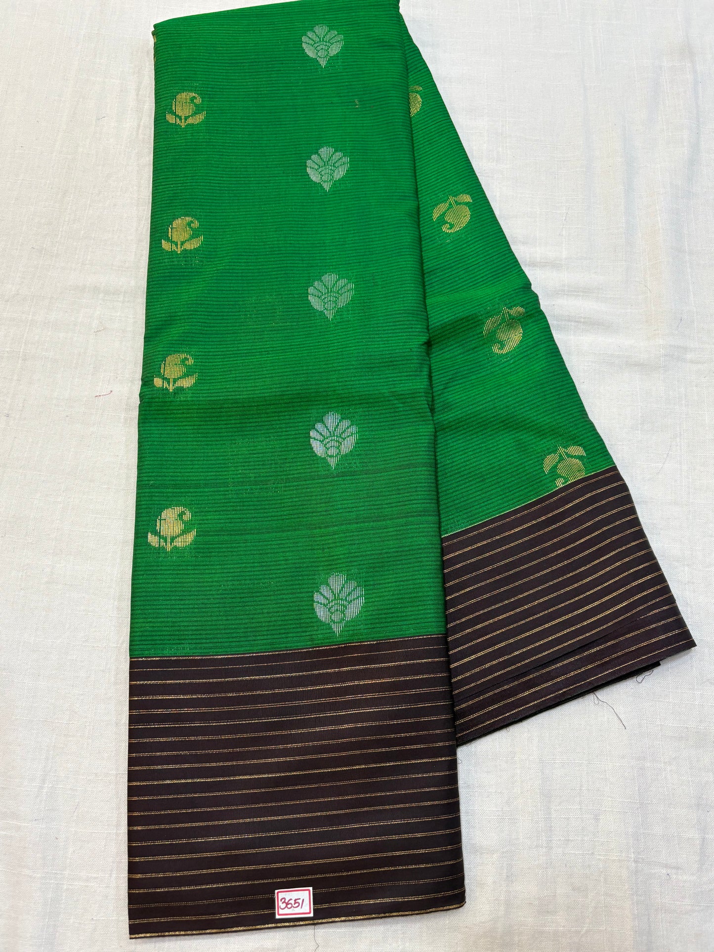 Semi Gadwal Sico Lines Border Saree