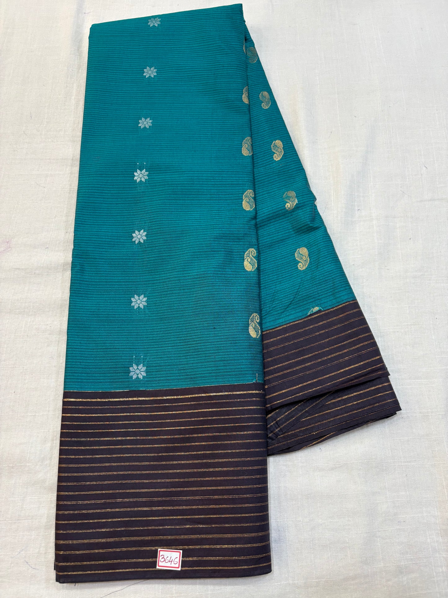 Semi Gadwal Sico Lines Border Saree