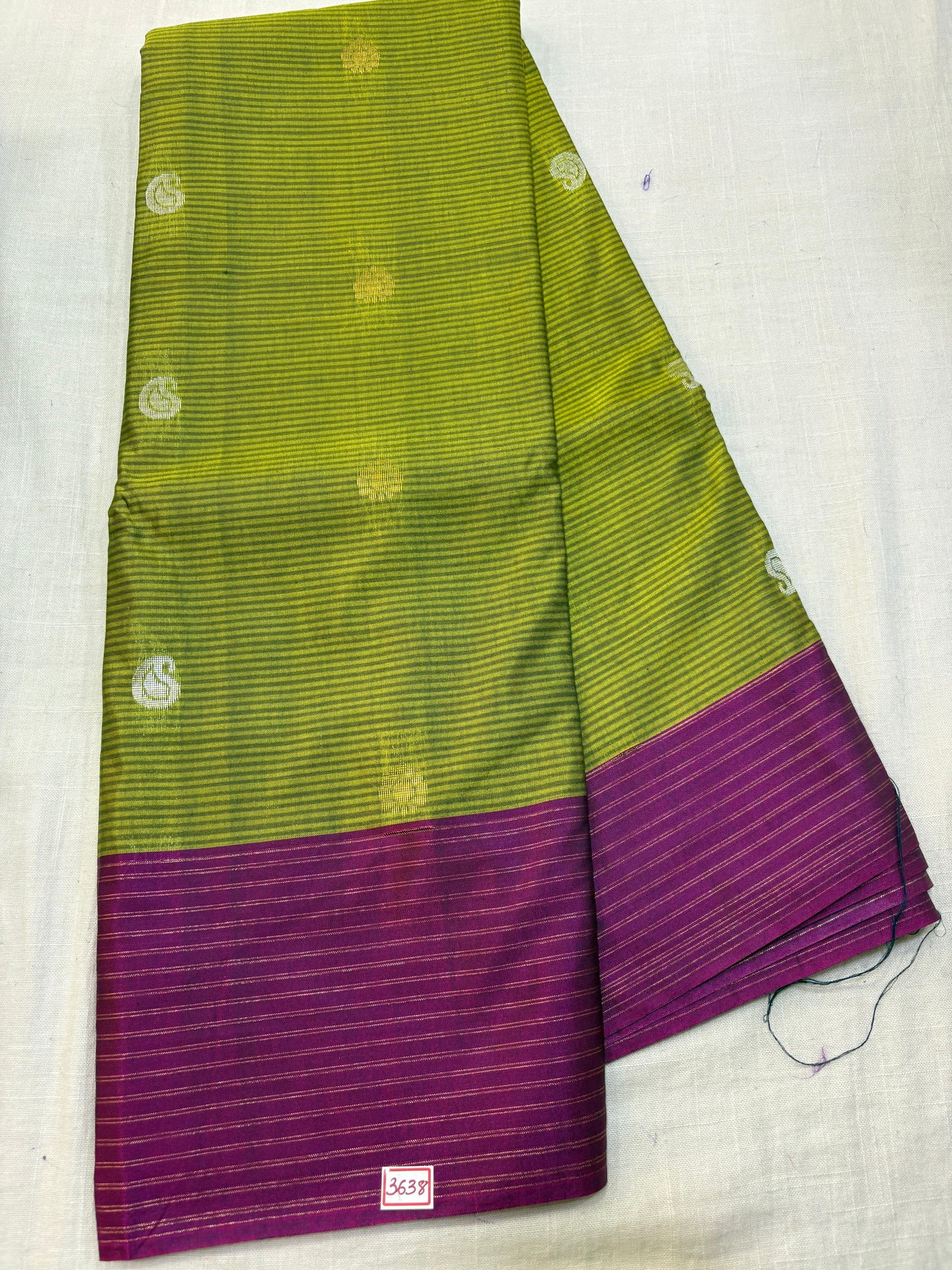 Semi Gadwal Sico Lines Border Saree