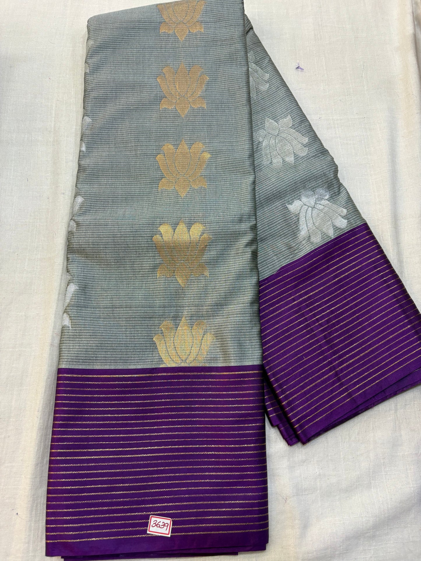 Semi Gadwal Sico Lines Border Saree