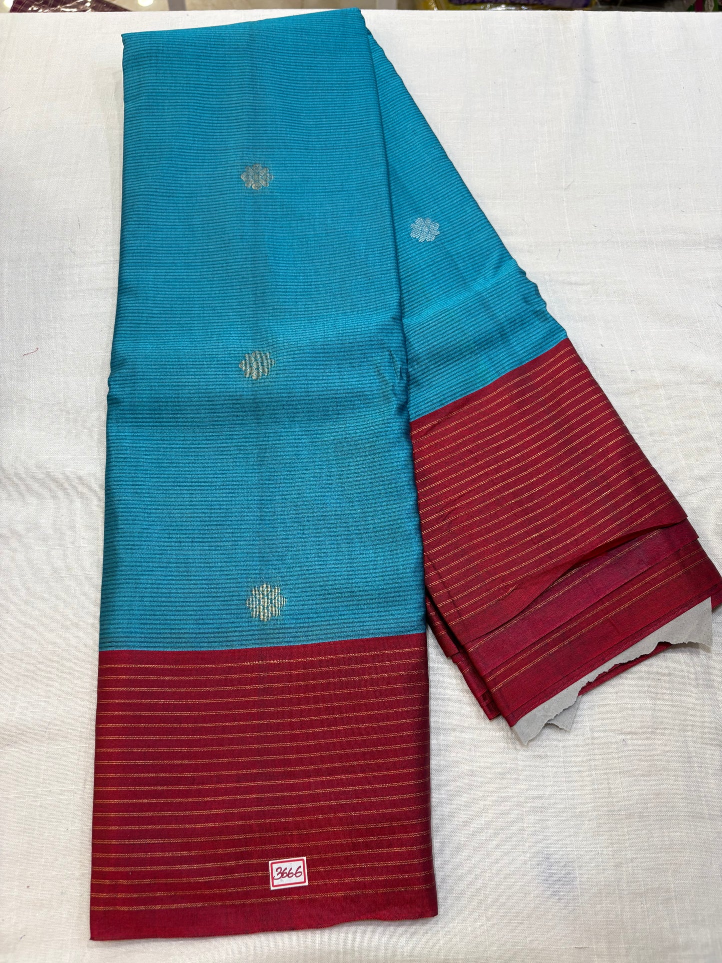 Semi Gadwal Sico Lines Border Saree