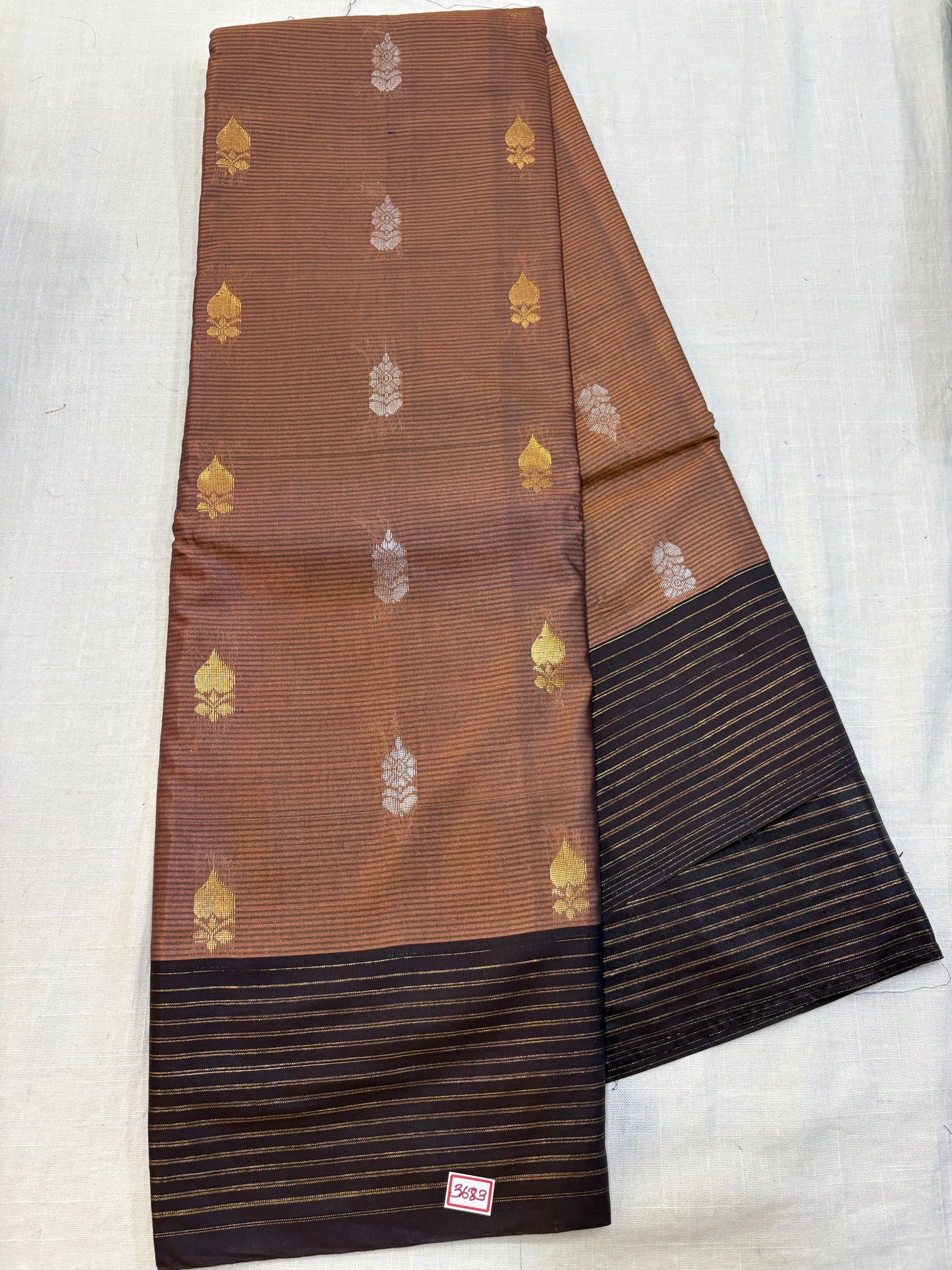 Semi Gadwal Sico Lines Border Saree