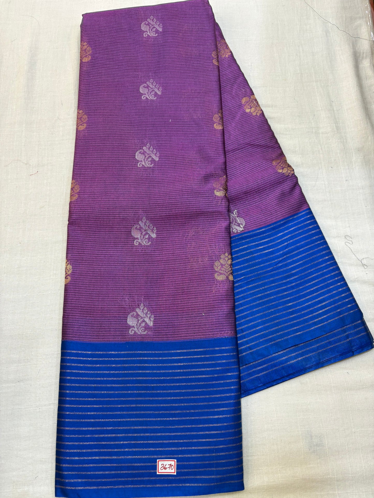 Semi Gadwal Sico Lines Border Saree