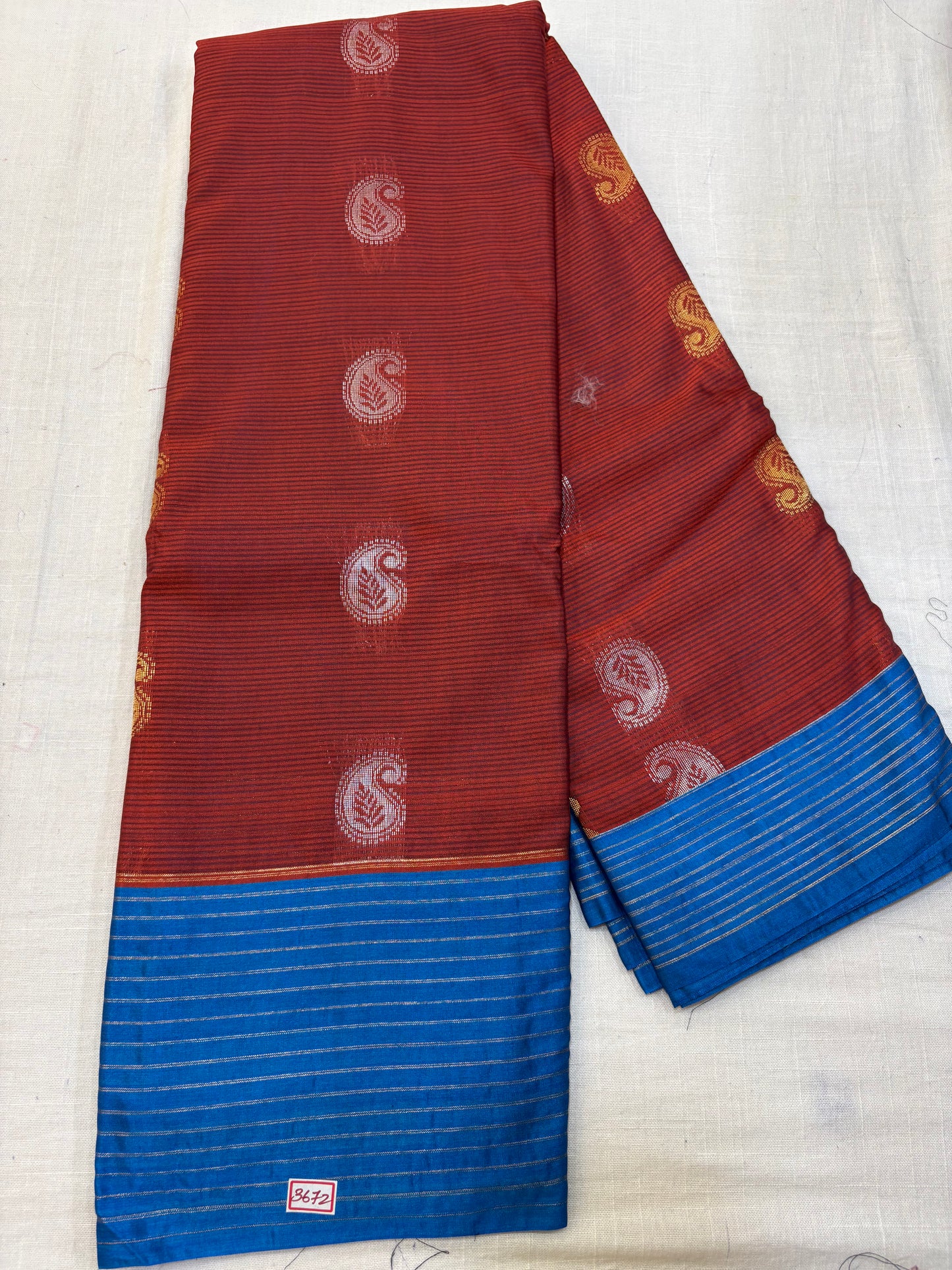 Semi Gadwal Sico Lines Border Saree