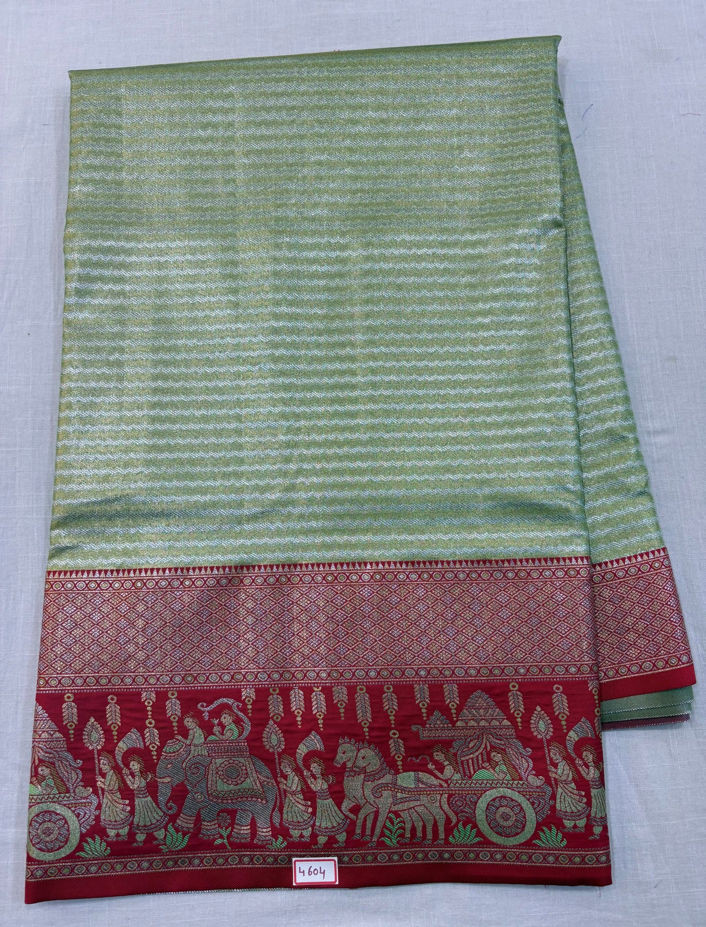 Meenakari Semi Kanchi pattu saree