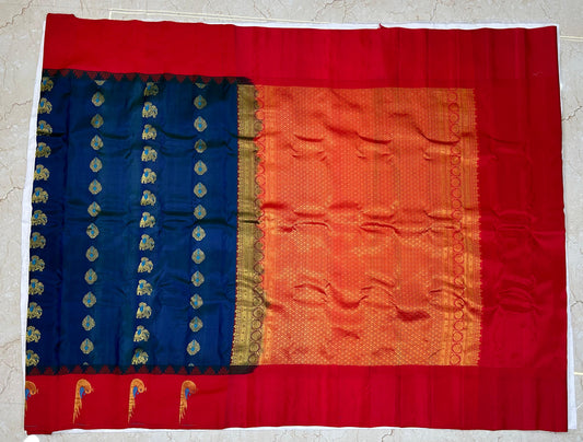 Pure Gadwal Pattu Saree - Muniya Design