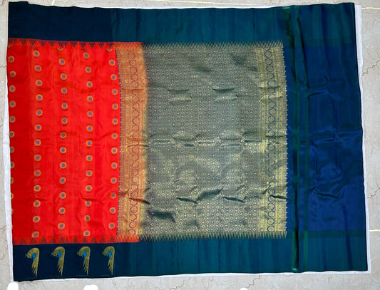 Pure Gadwal Pattu Saree - Muniya Design