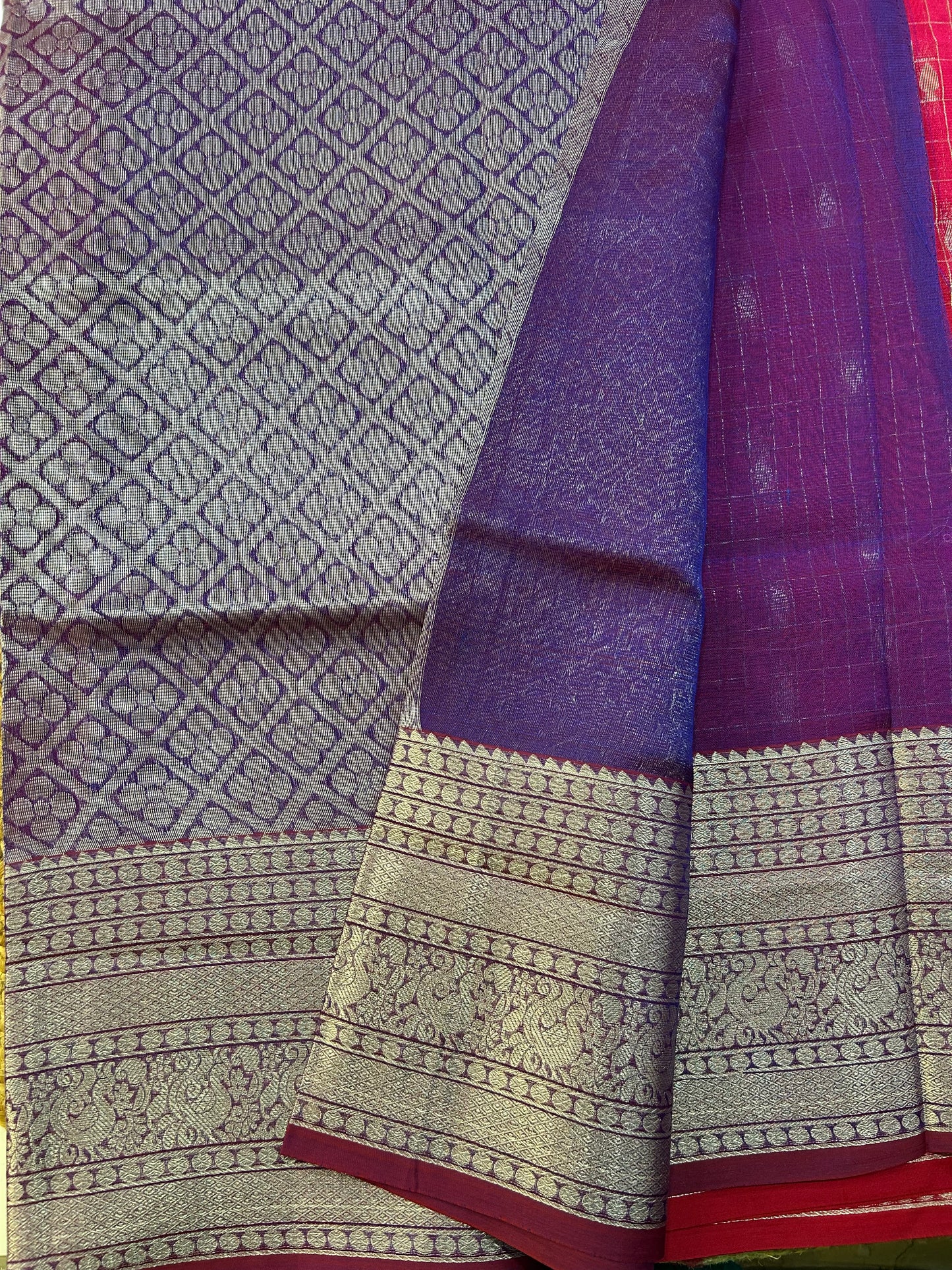 Mangalgiri Silk Saree Big border