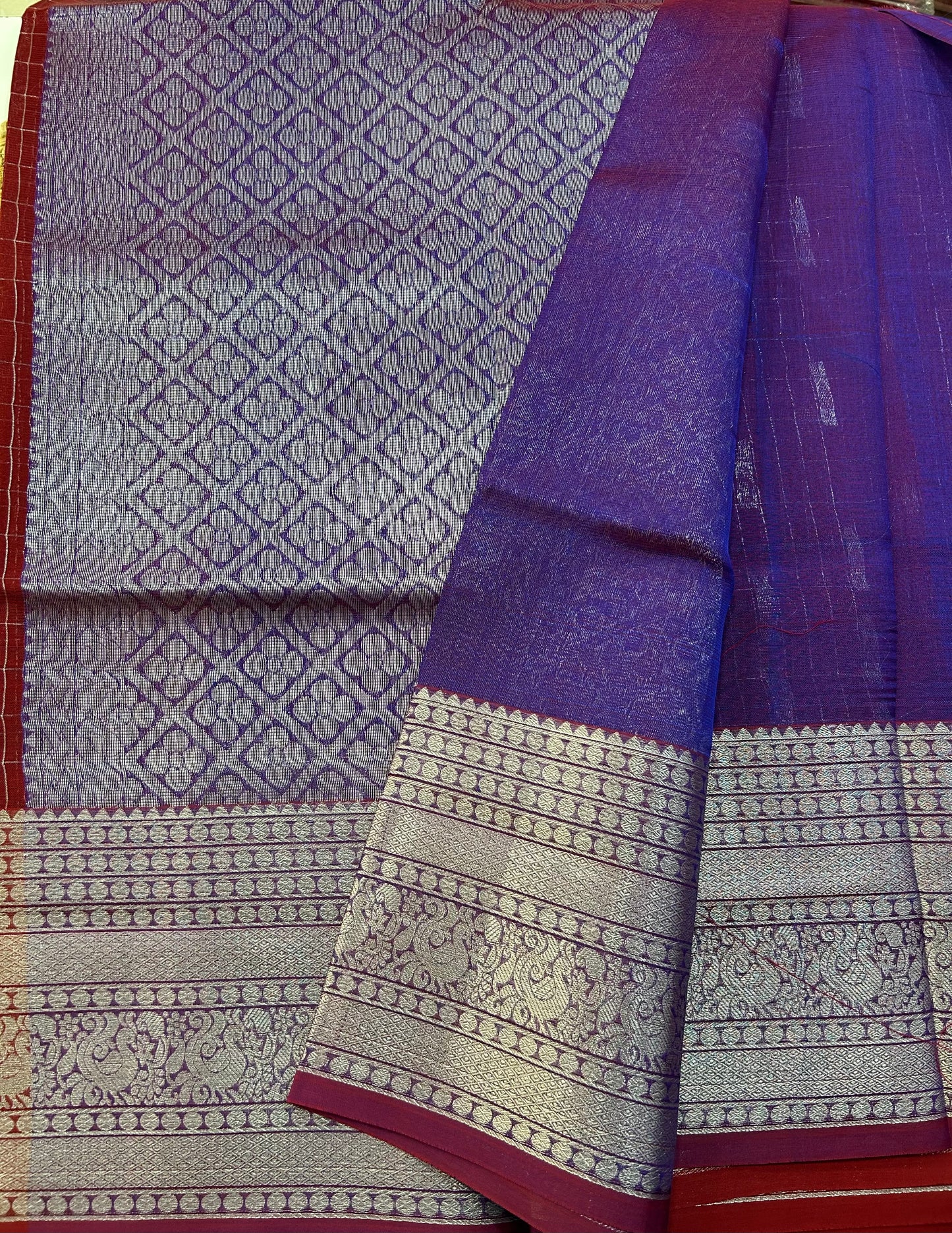 Mangalgiri Silk Saree Big border