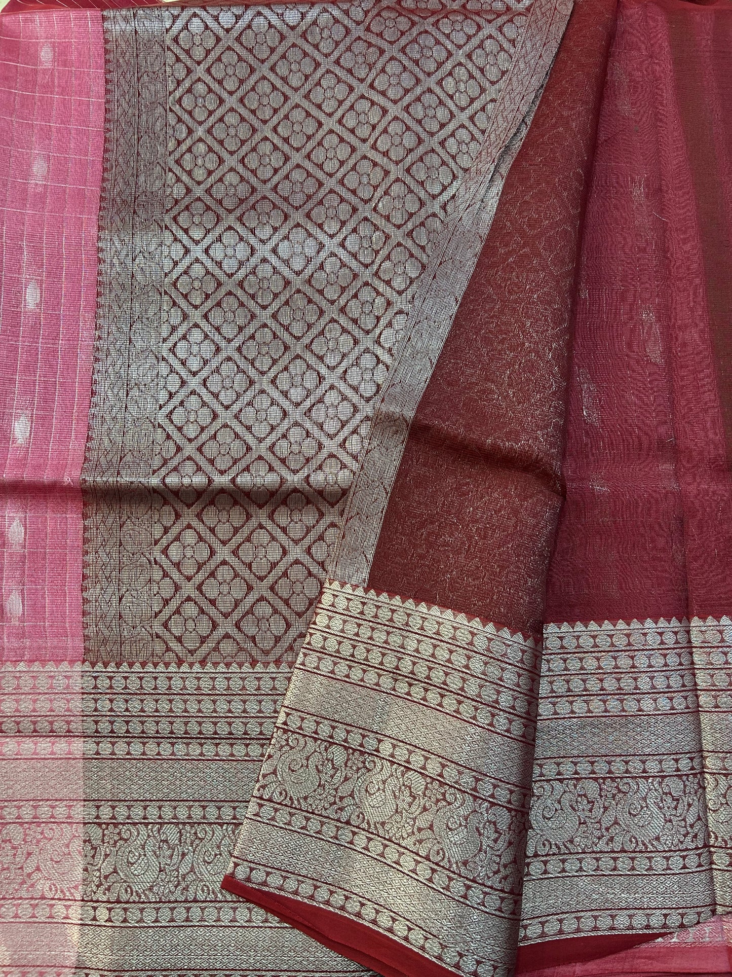 Mangalgiri Silk Saree Big border