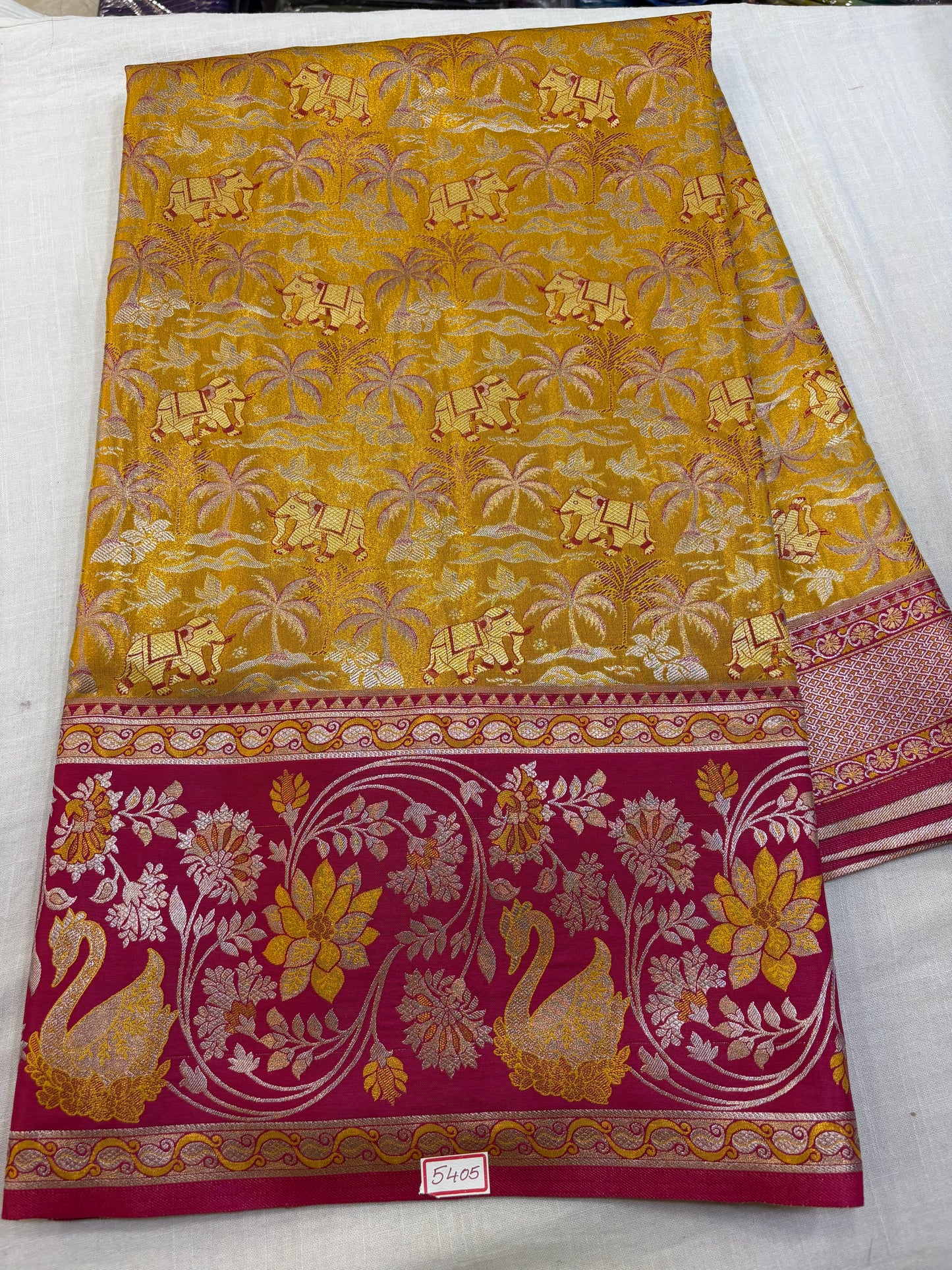 Meenakari Semi Kanchi Pattu Sarees