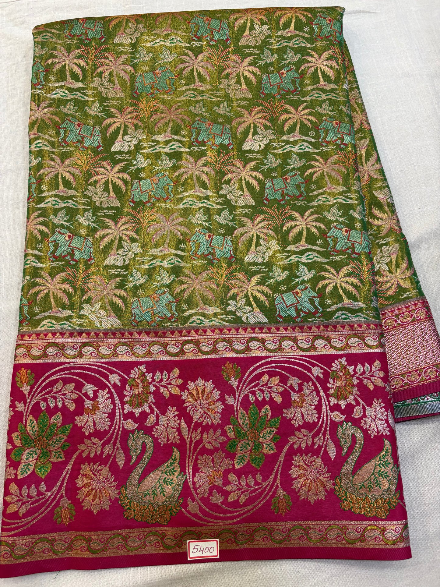 Meenakari Semi Kanchi Pattu Sarees