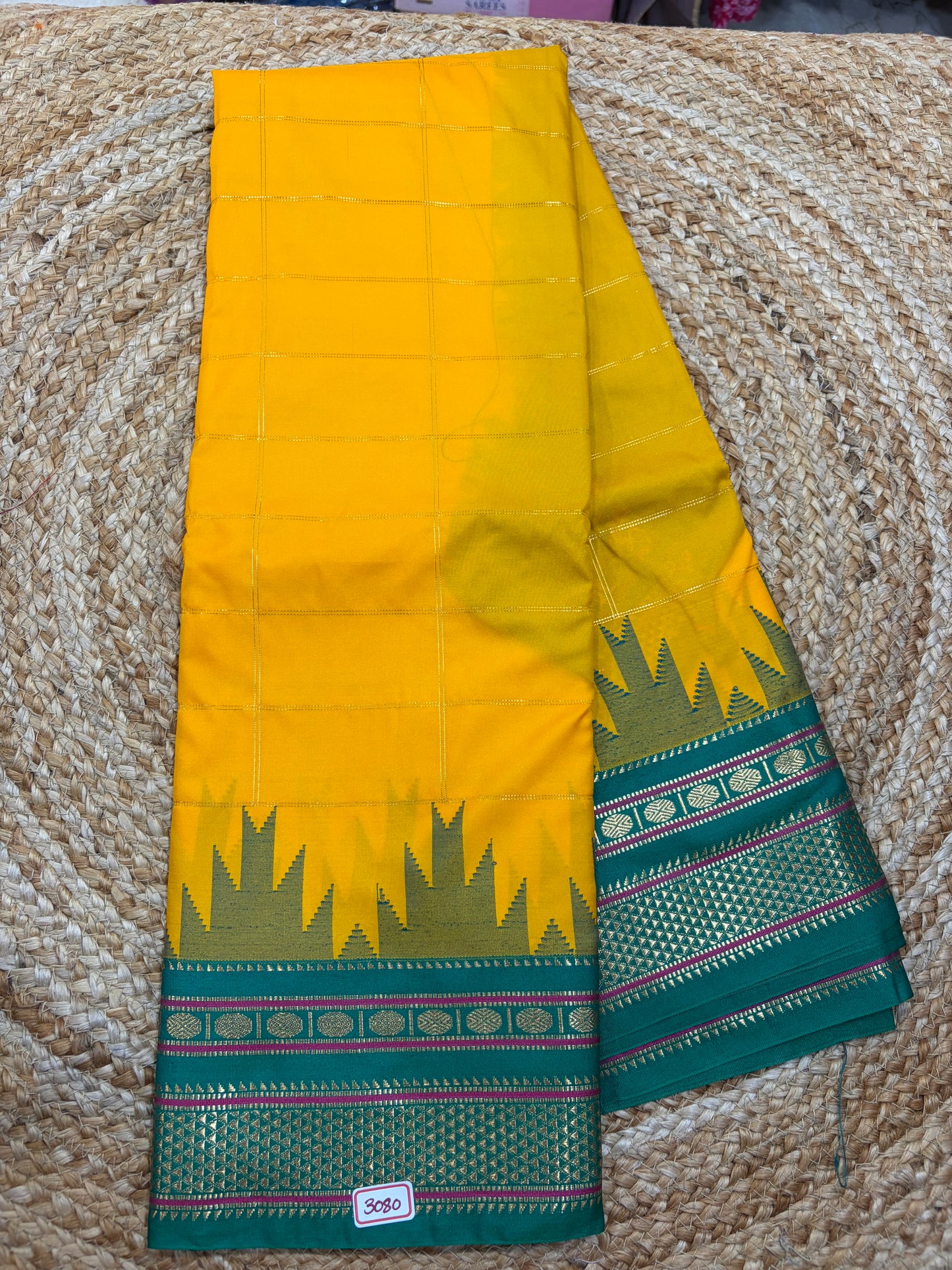 Ilkal Semi Gadwal Silk Saree