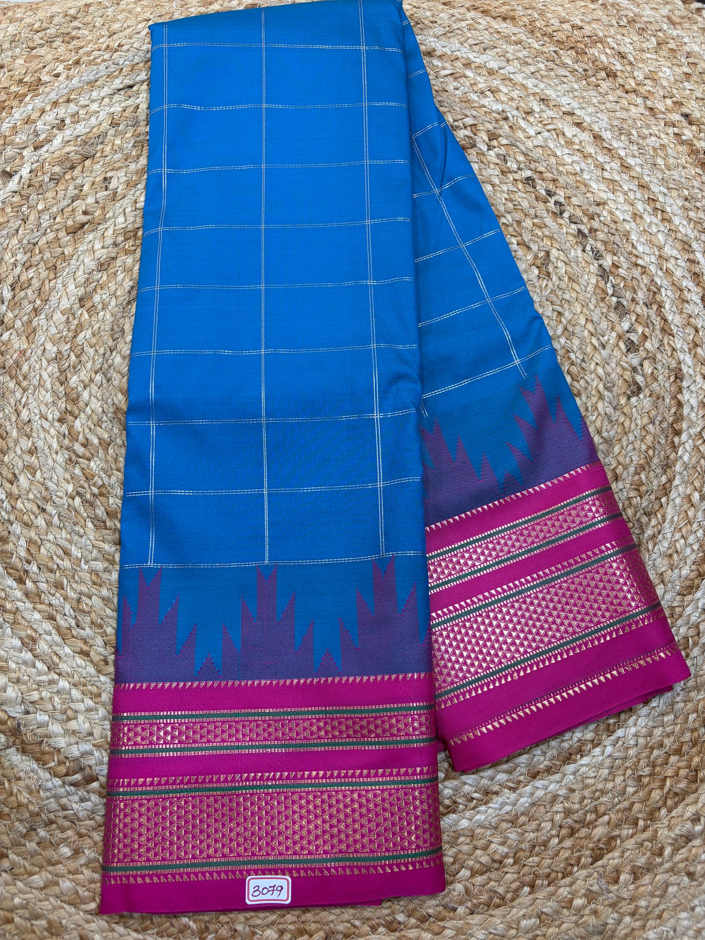 Ilkal Semi Gadwal Silk Saree