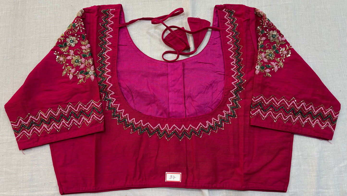 Raw Silk Maggam work blouses