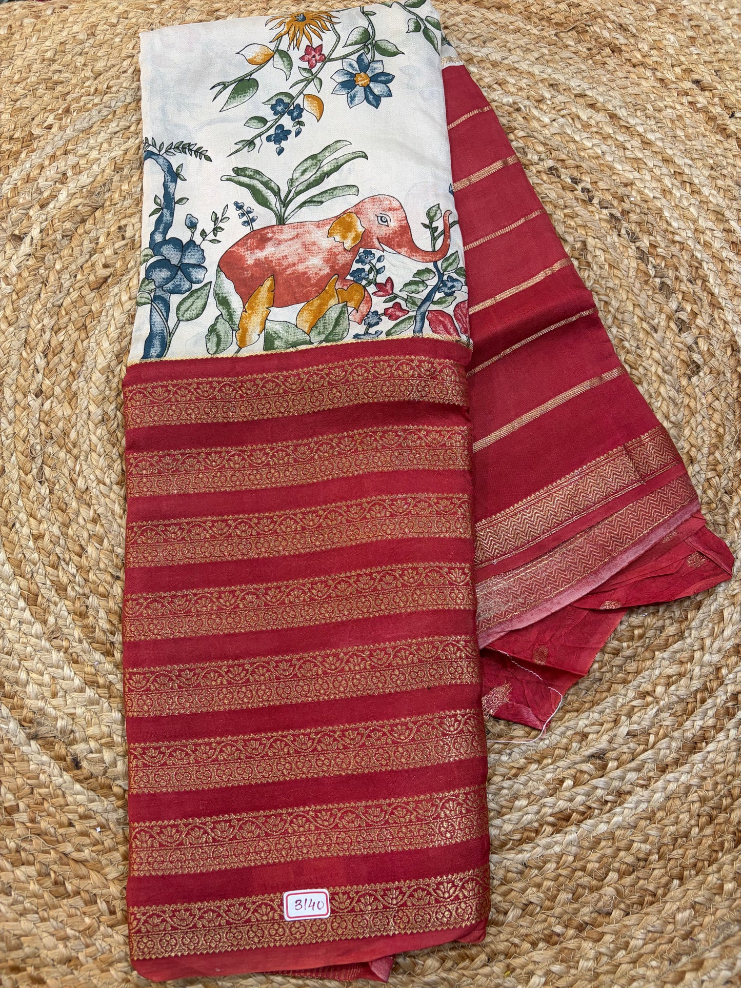 Mysore Crepe Digital Printed Saree