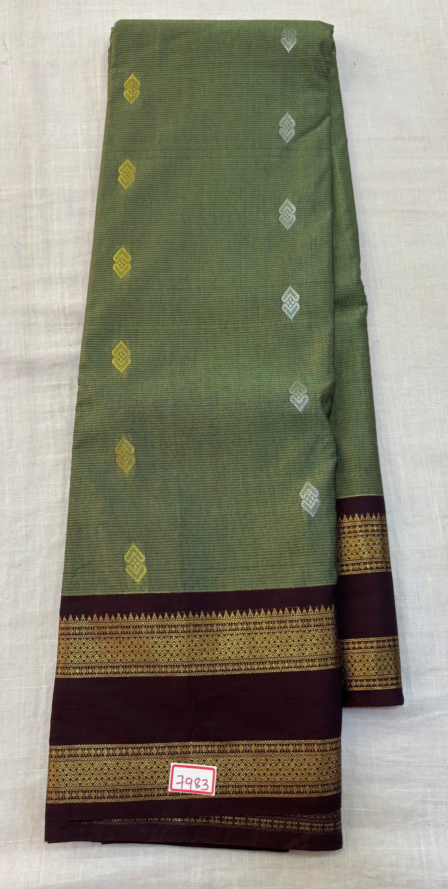 Semi Gadwal Vintage style Gap border sarees