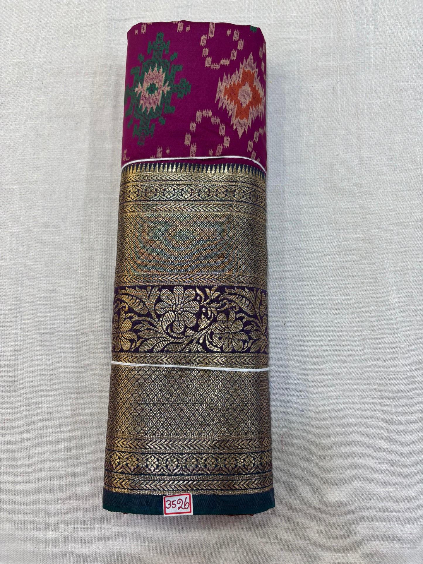 Semi Uppada Ikkat Printed Saree