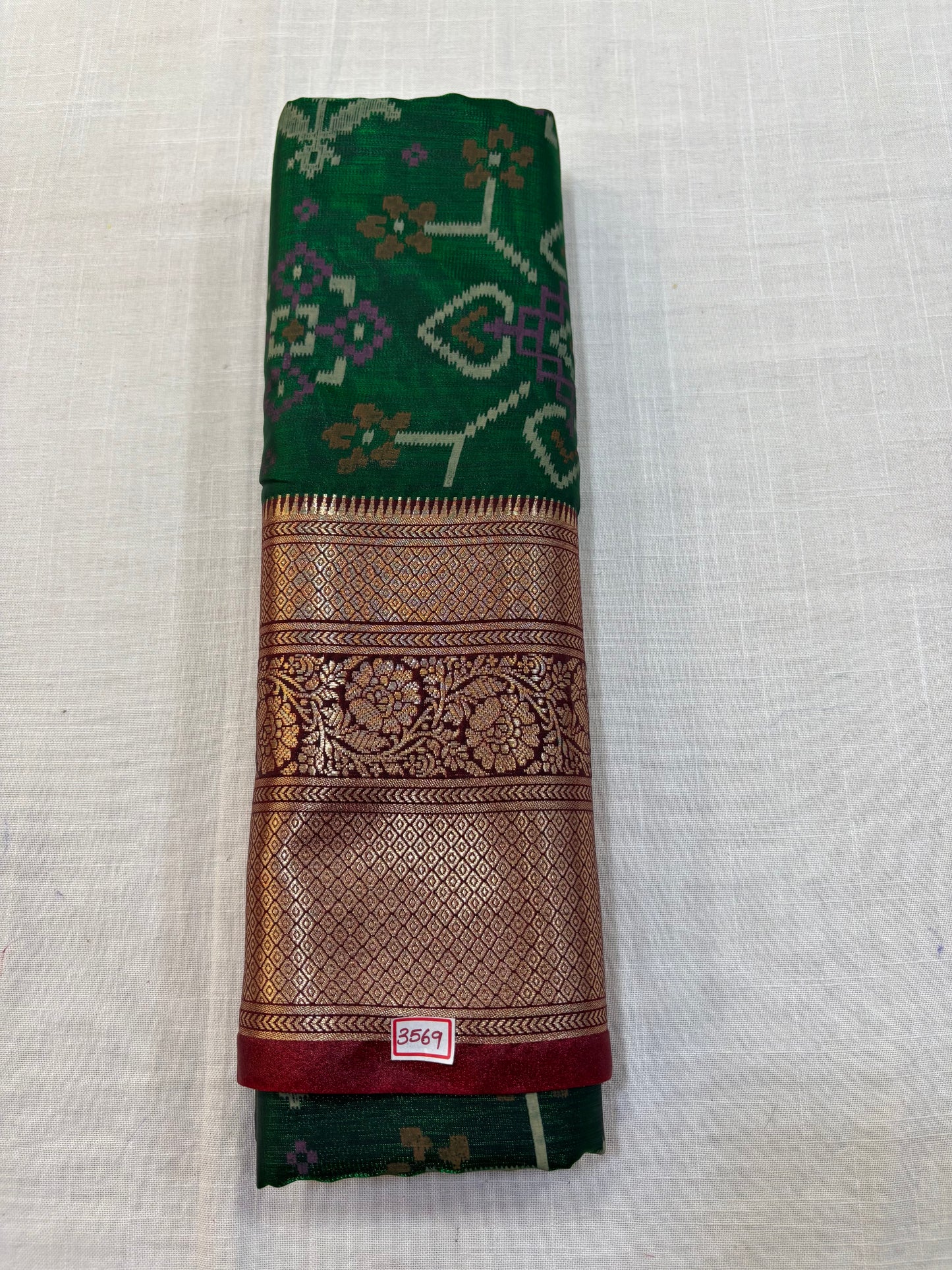 Semi Uppada Ikkat Printed Saree