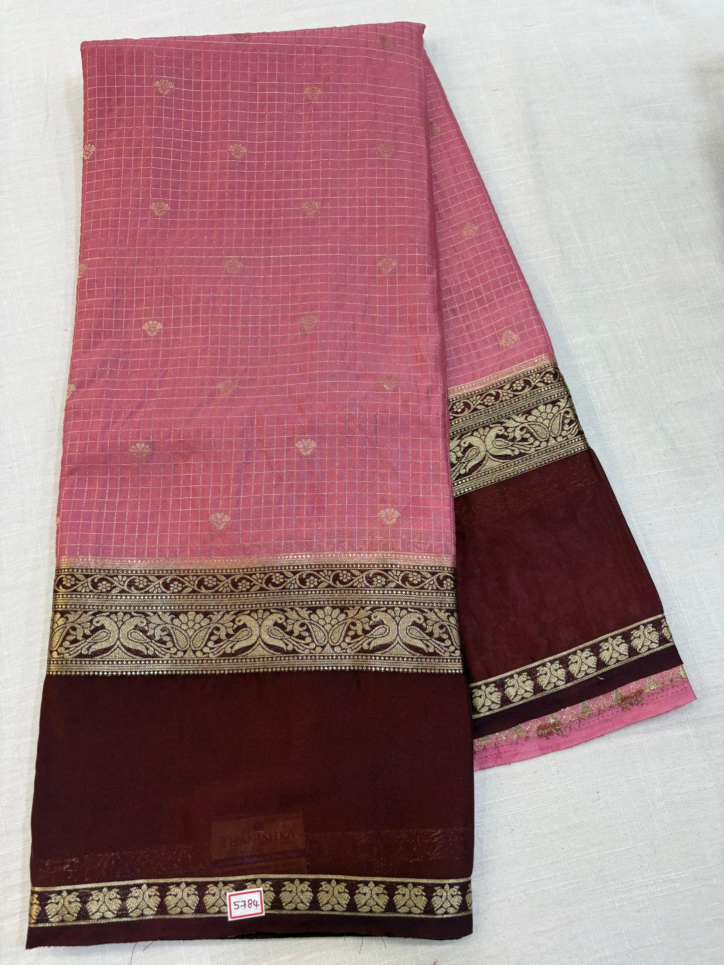Mysore Crepe Gap Border Saree