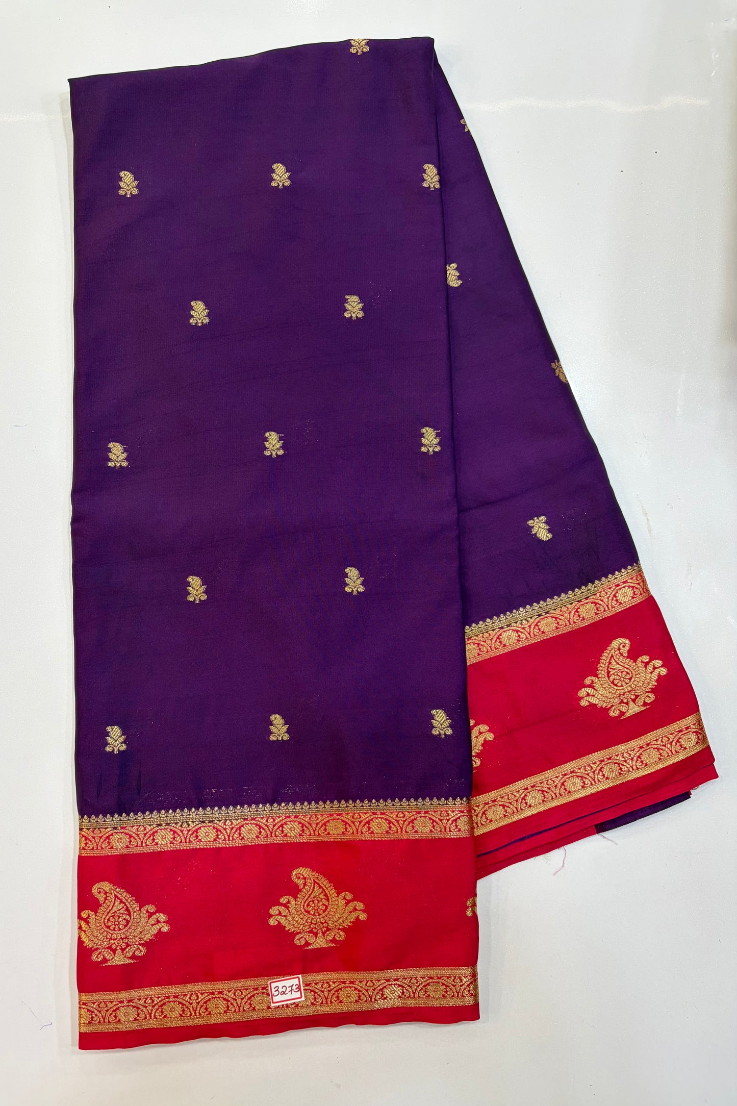 Mysore Crepe Gap Border Saree