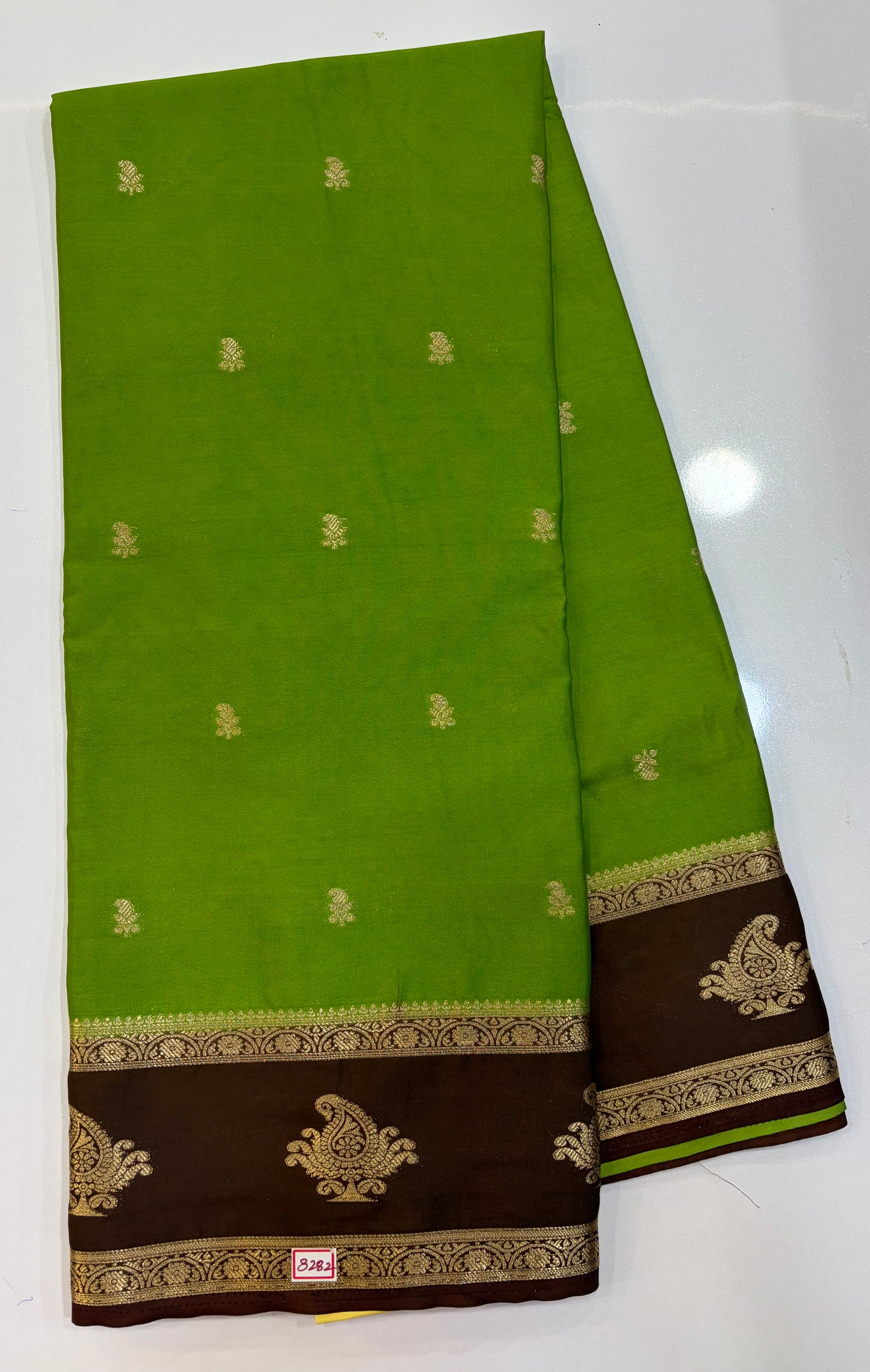 Mysore Crepe Gap Border Saree