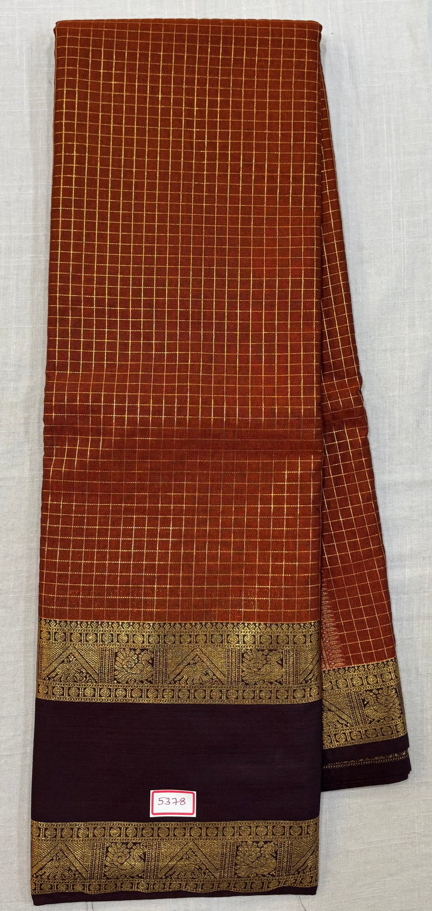 Rust Orange Saree