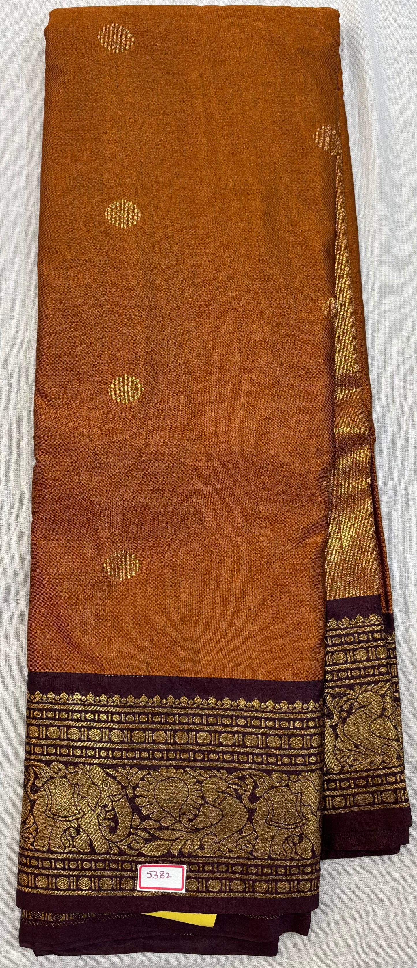 Rust Orange Saree