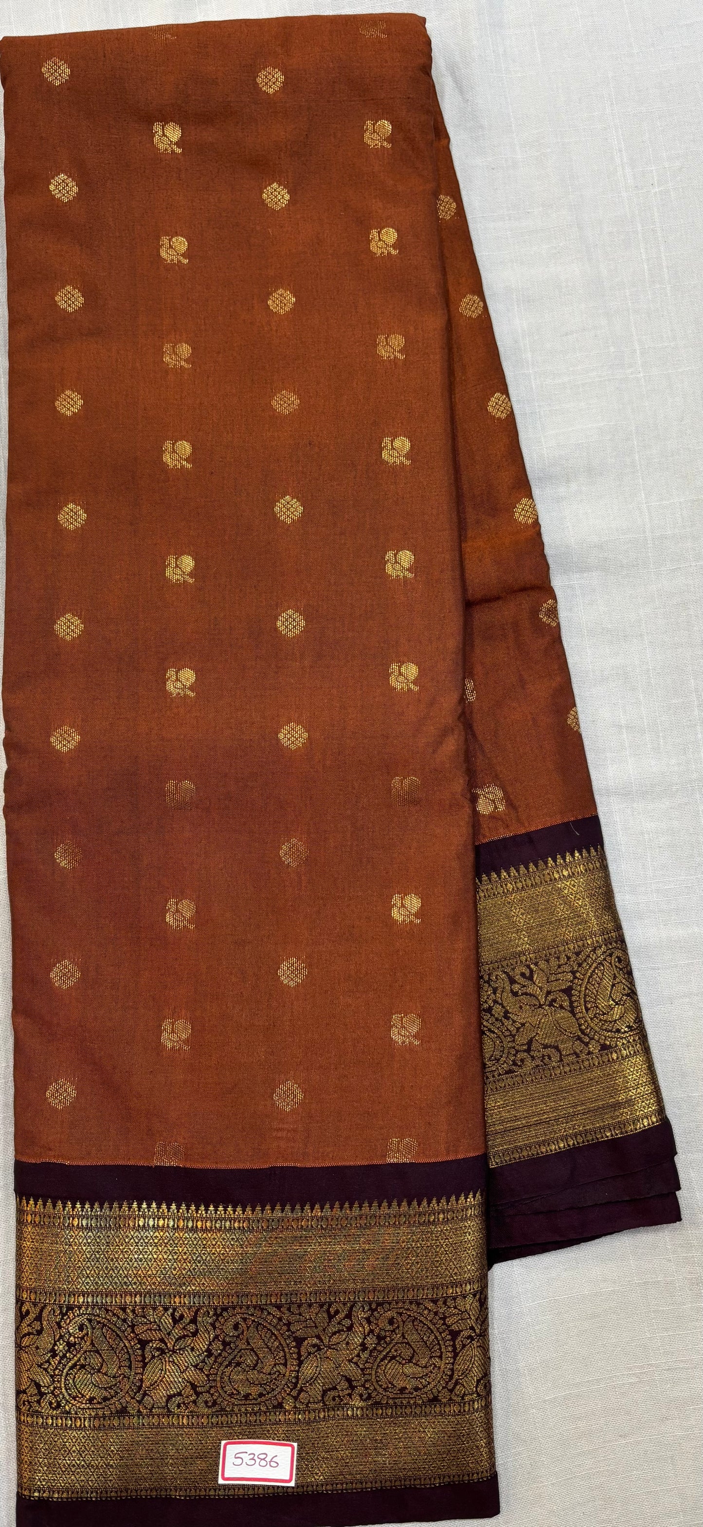 Rust Orange Saree