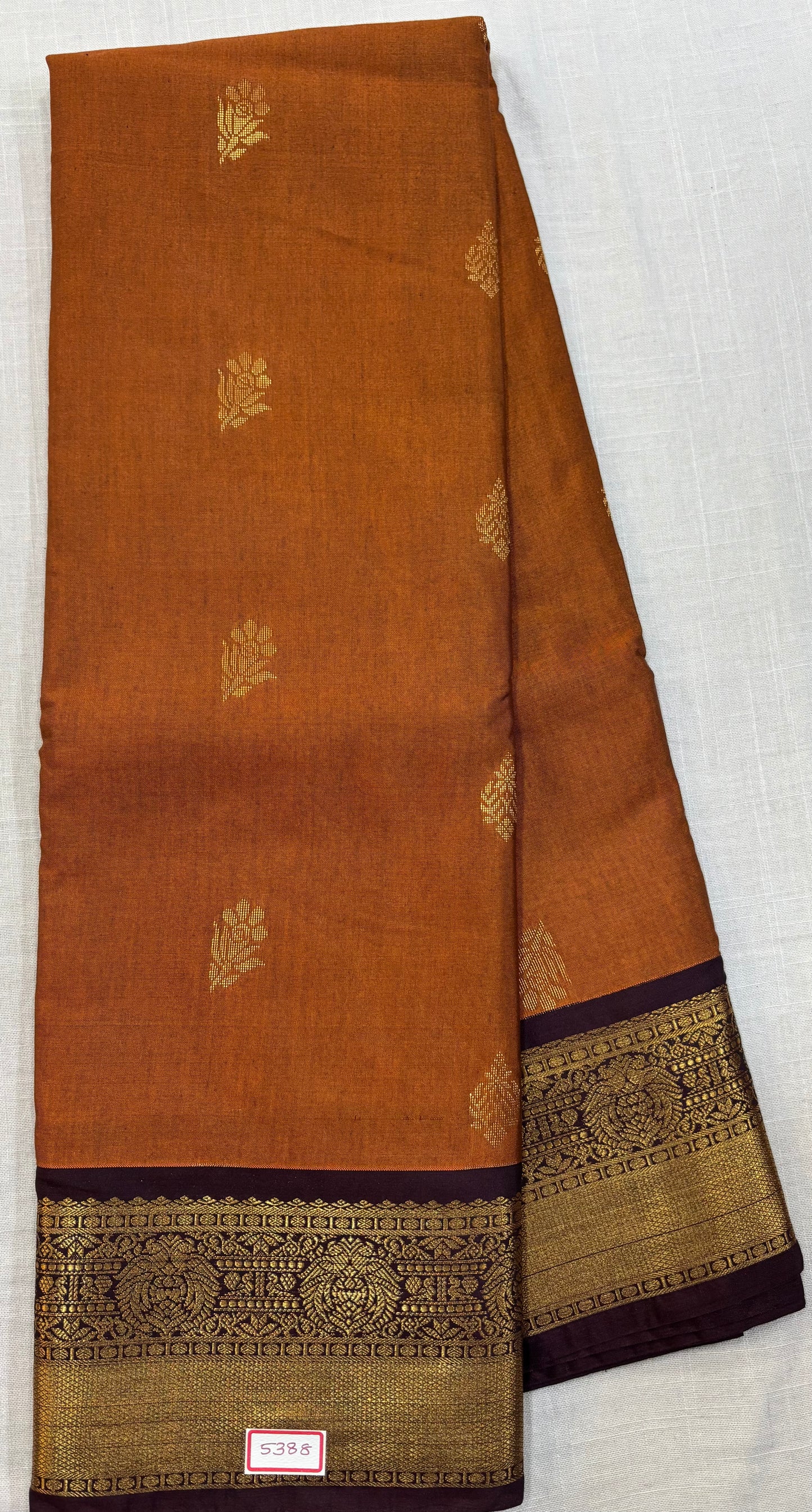 Rust Orange Saree