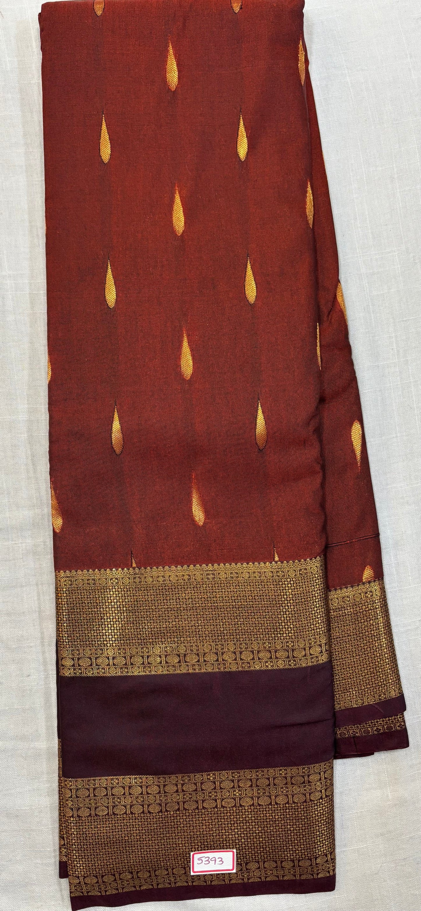 Rust Orange Saree