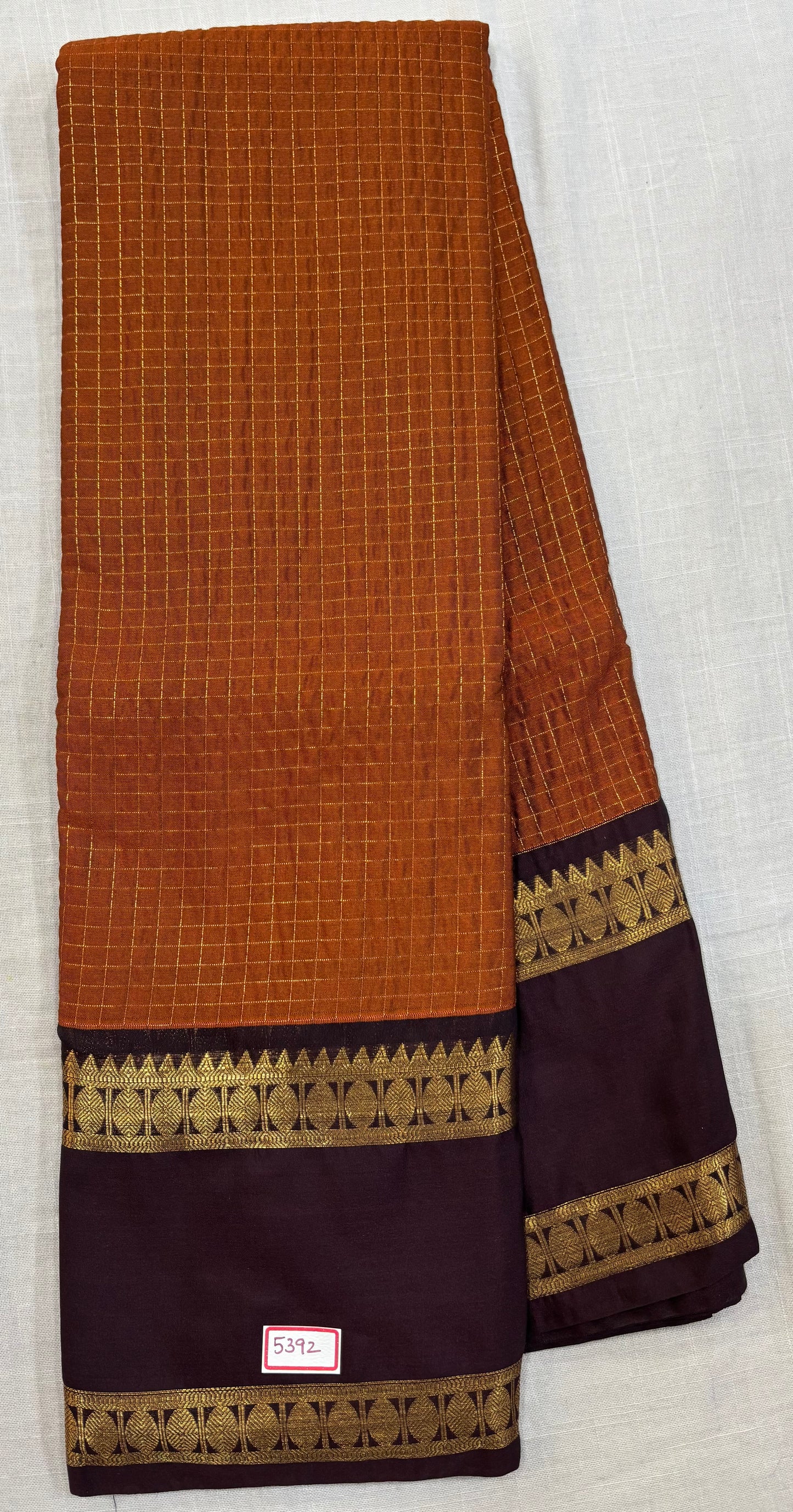 Rust Orange Saree