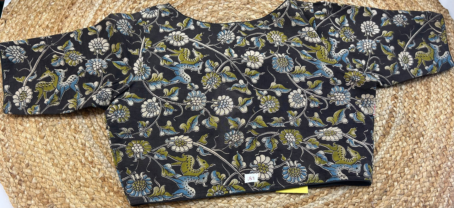 Kalamkari ReadyMade High Neck Blouse