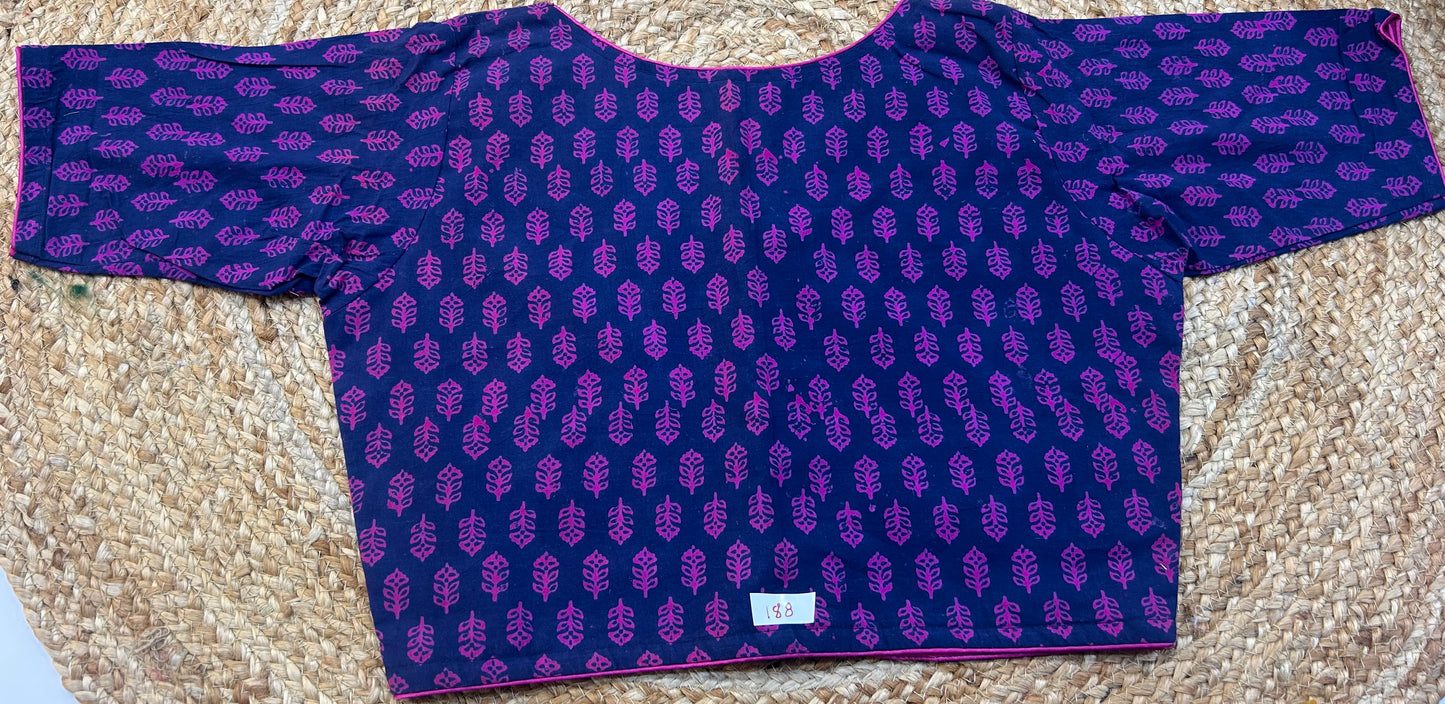 Kalamkari ReadyMade High Neck Blouse