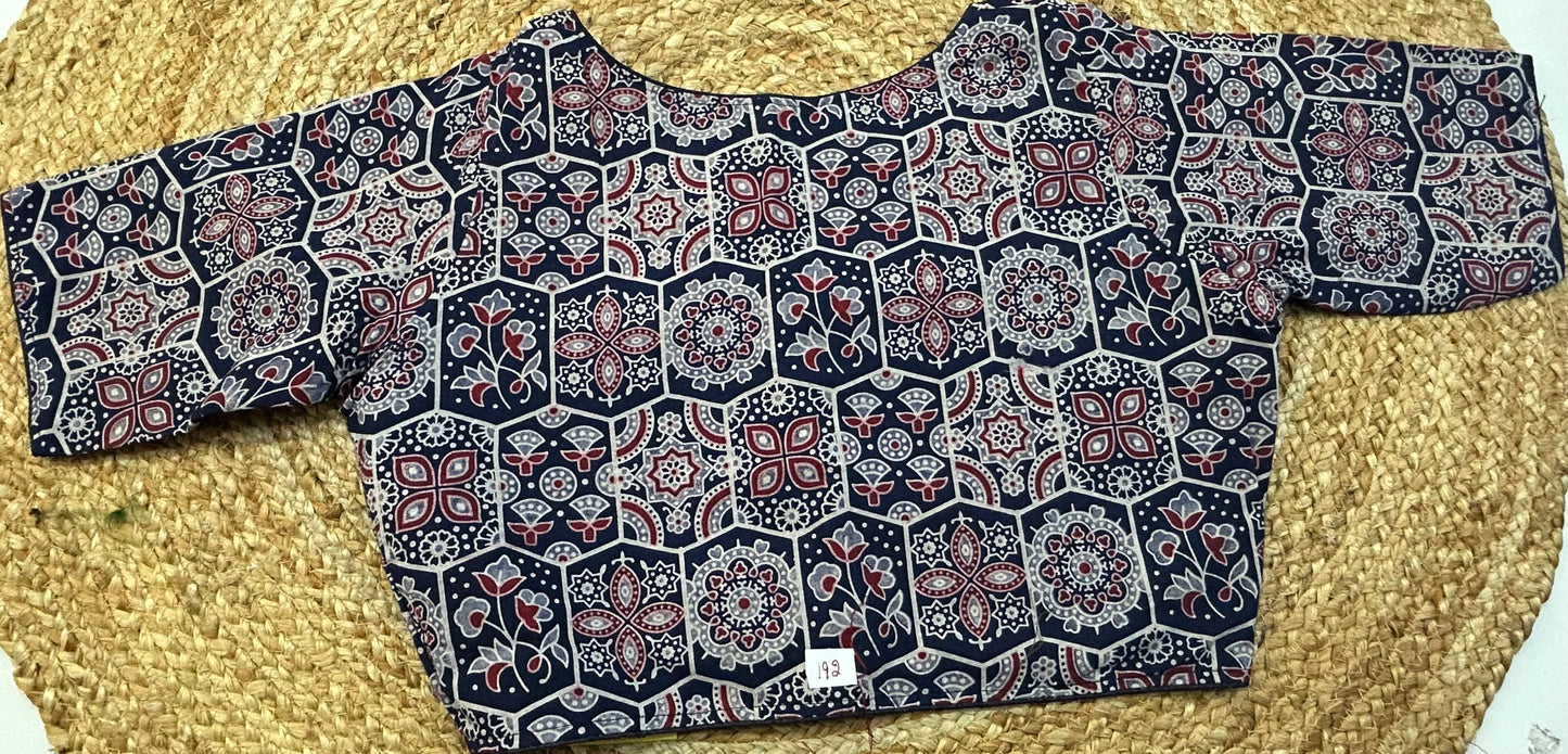Kalamkari ReadyMade High Neck Blouse