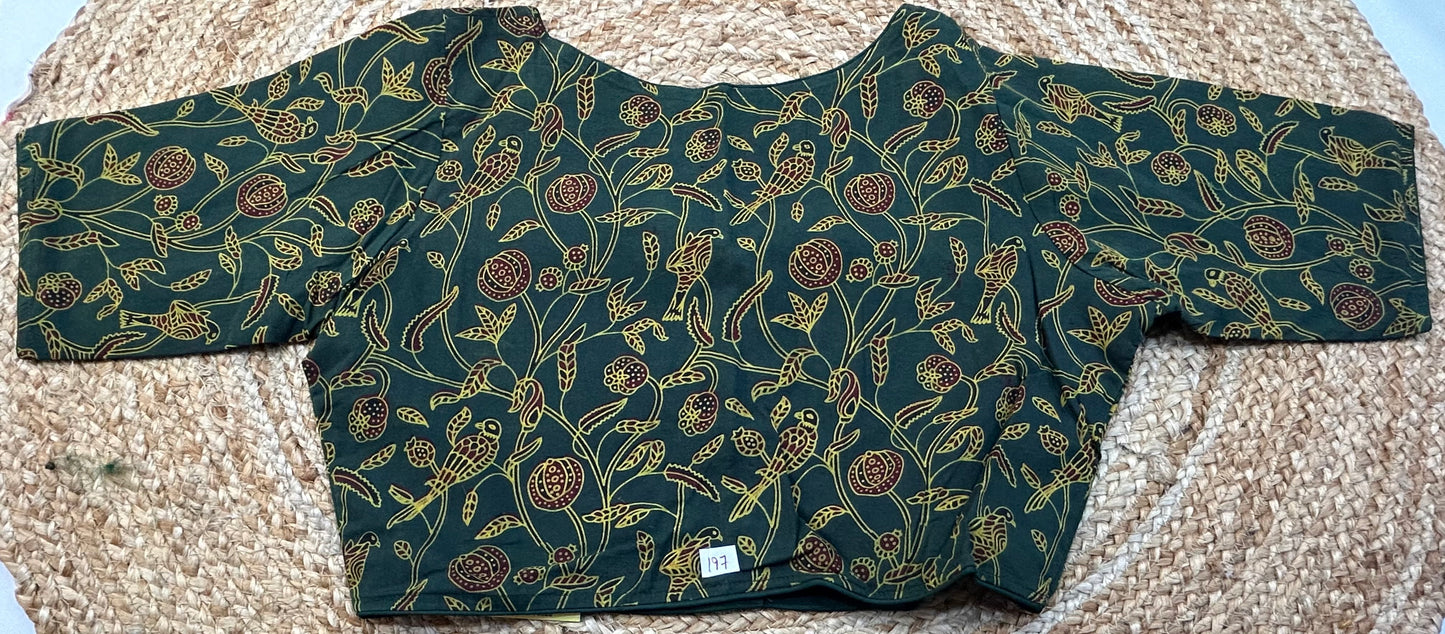 Kalamkari ReadyMade High Neck Blouse