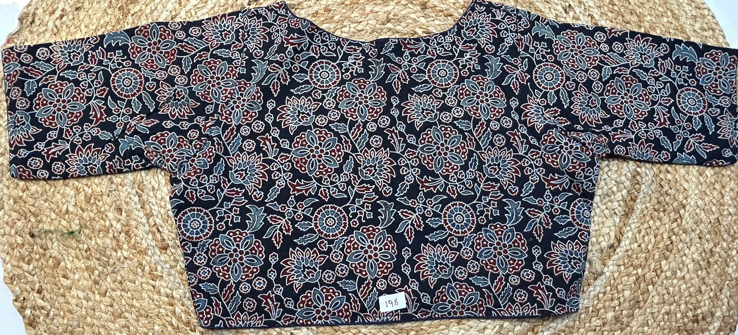 Kalamkari ReadyMade High Neck Blouse