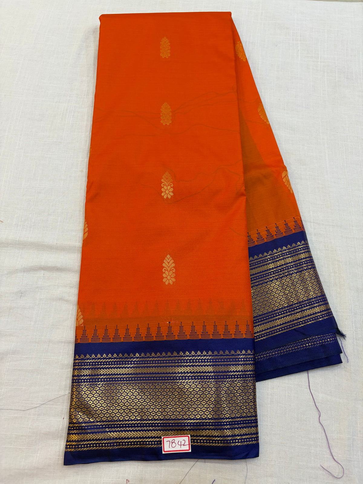 Semi Gadwal Silk Small Border