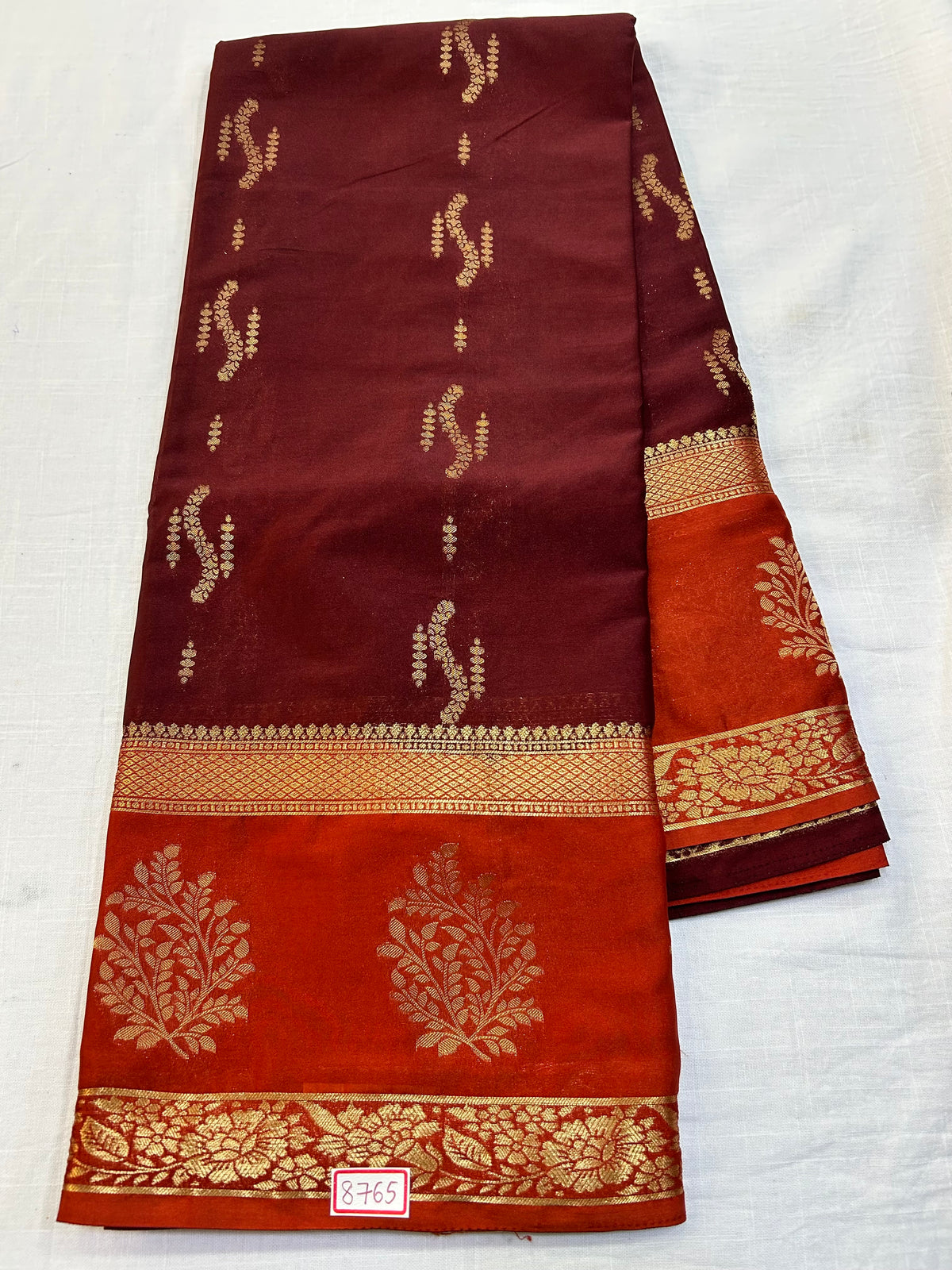 Mysore Crape Gap border saree