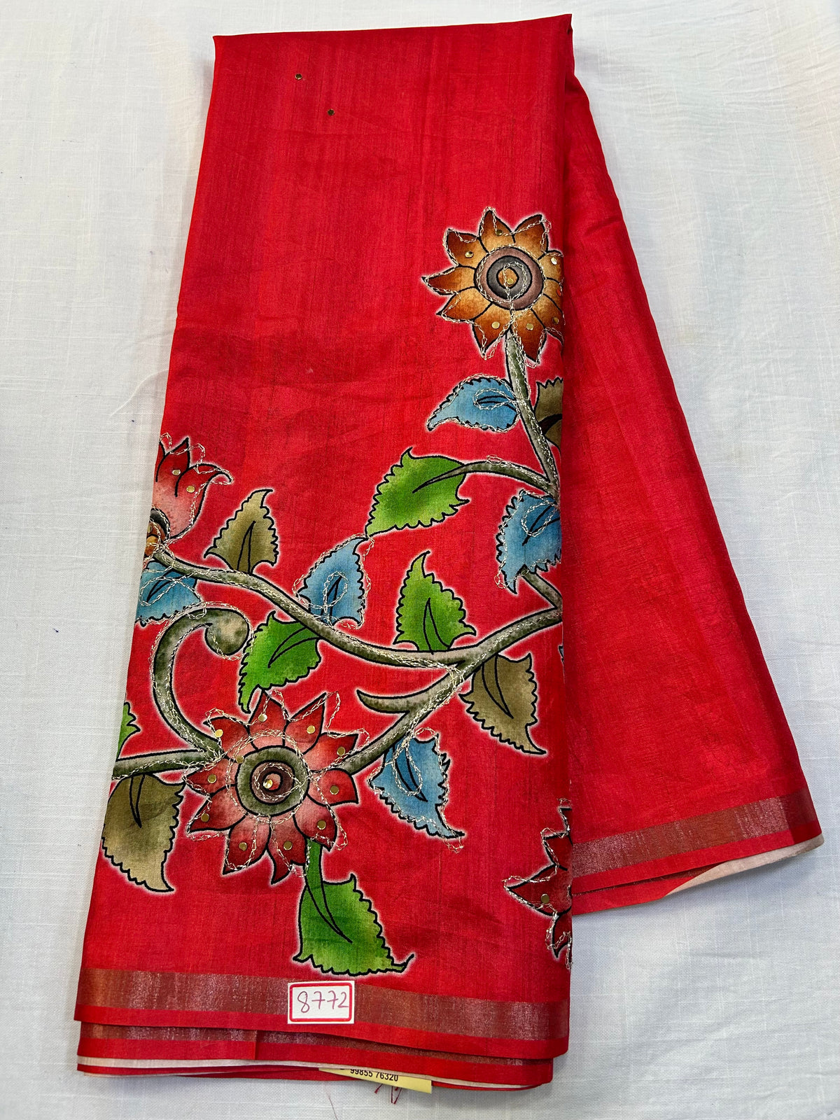 Tussar Silk Embroidery Saree